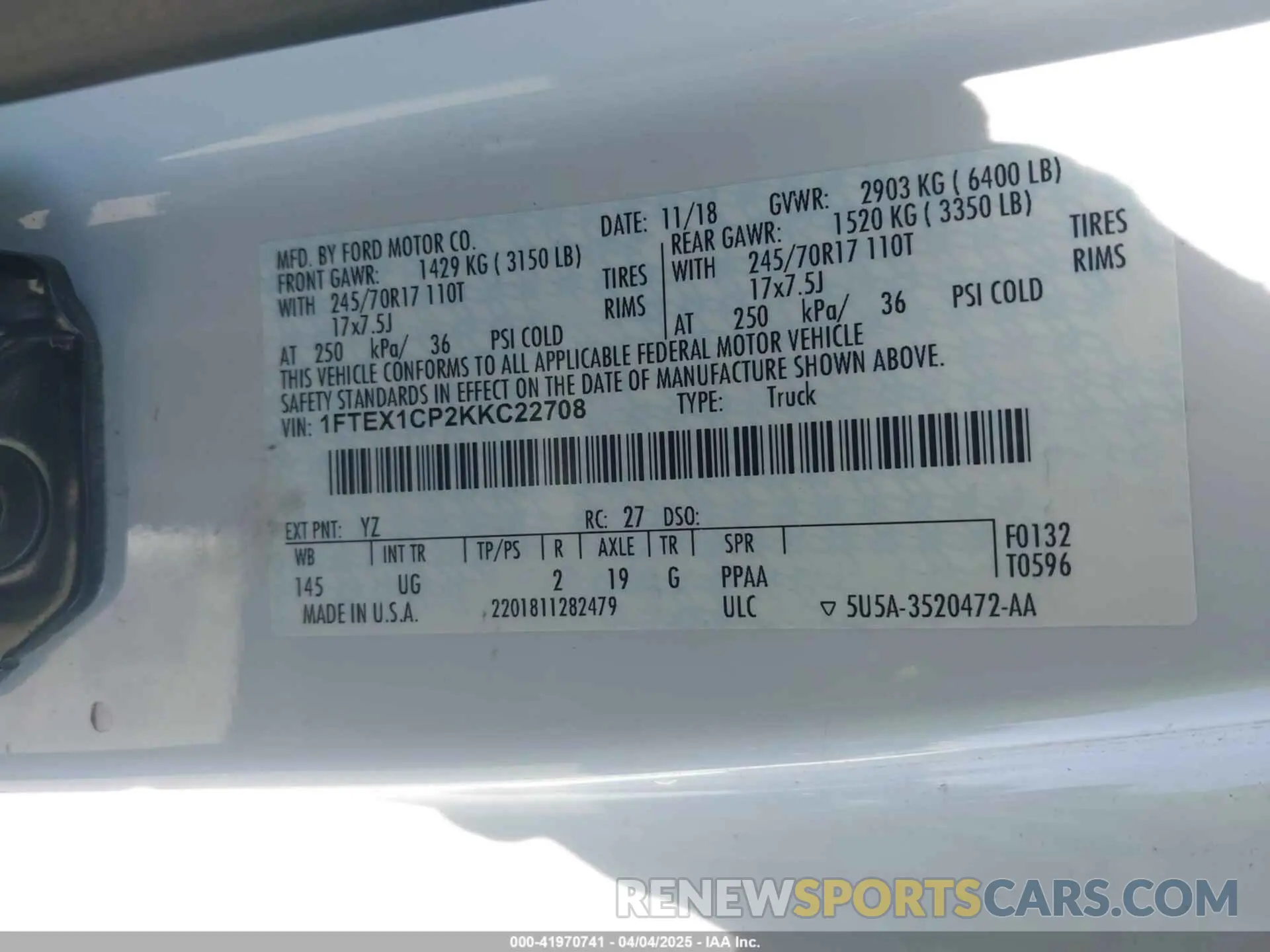 9 Photograph of a damaged car 1FTEX1CP2KKC22708 FORD F-150 2019