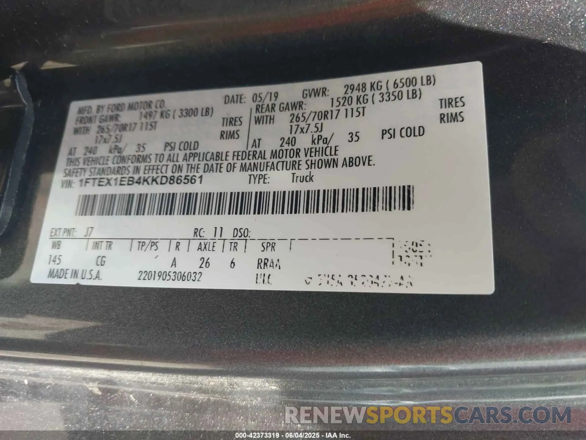 9 Photograph of a damaged car 1FTEX1EB4KKD86561 FORD F-150 2019