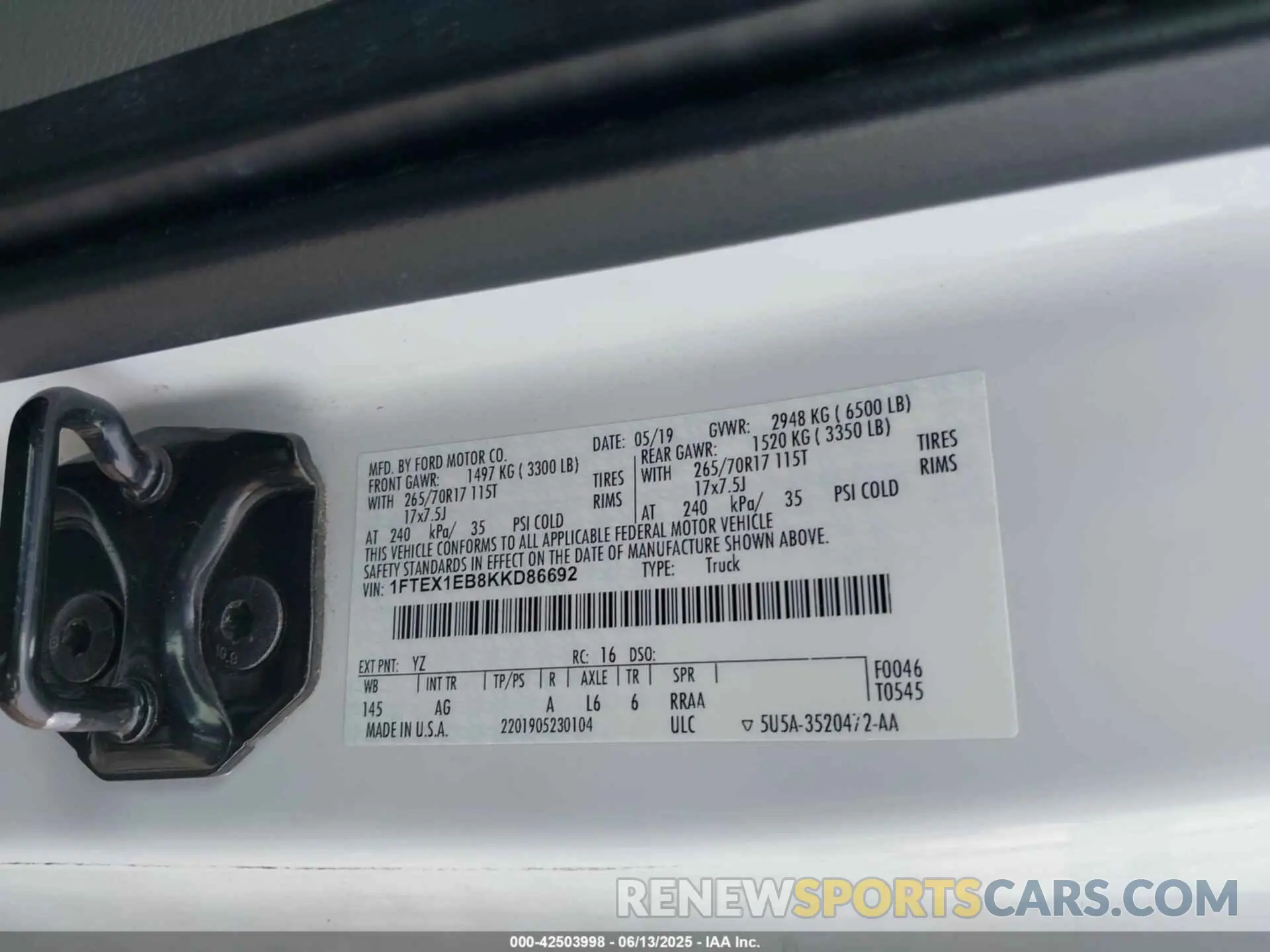 9 Photograph of a damaged car 1FTEX1EB8KKD86692 FORD F-150 2019