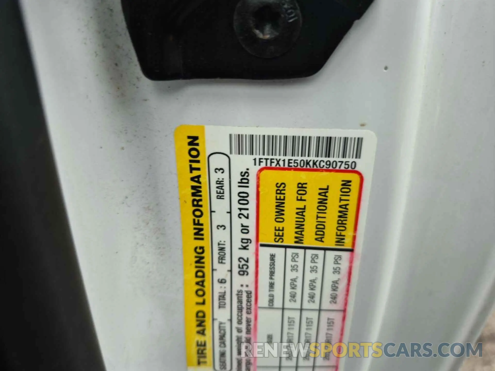 13 Photograph of a damaged car 1FTFX1E50KKC90750 FORD F-150 2019