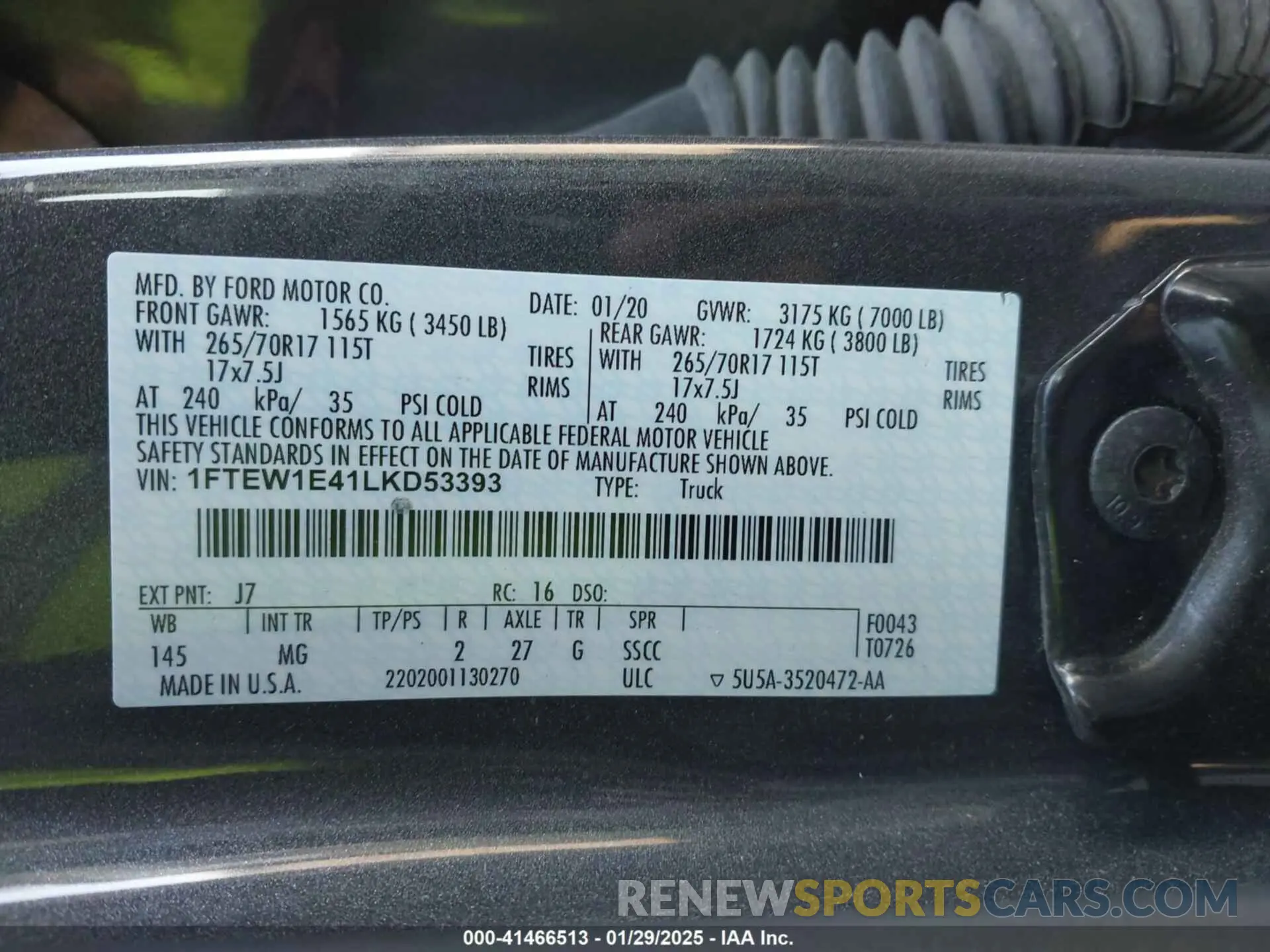 9 Photograph of a damaged car 1FTEW1E41LKD53393 FORD F-150 2020