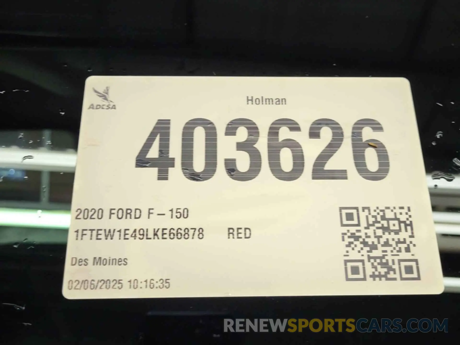 21 Photograph of a damaged car 1FTEW1E49LKE66878 FORD F-150 2020