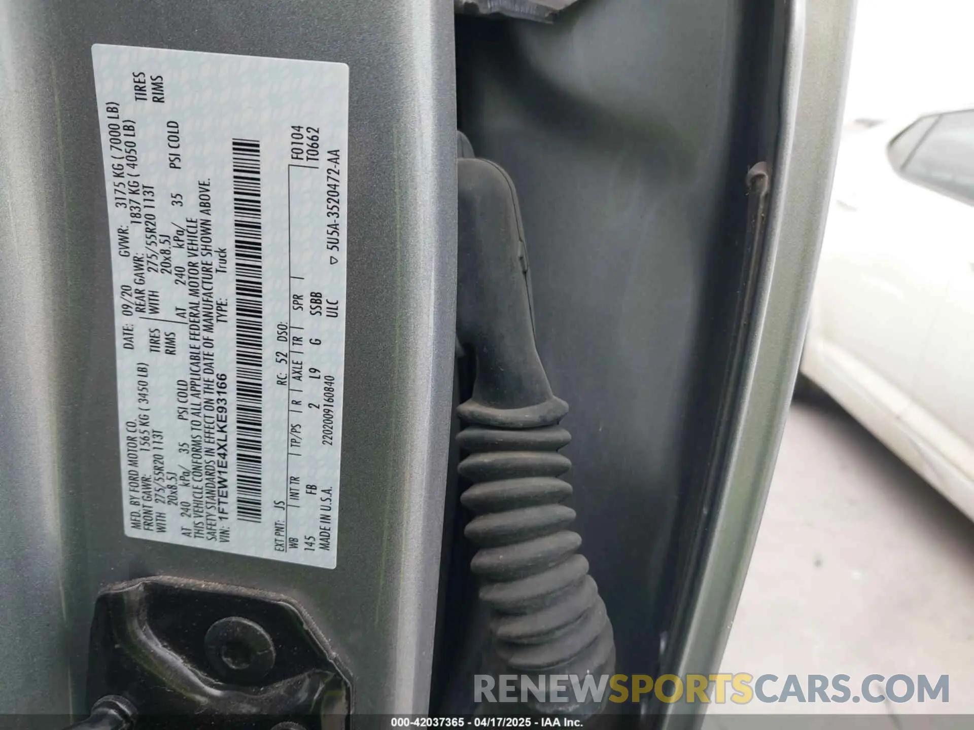 9 Photograph of a damaged car 1FTEW1E4XLKE93166 FORD F-150 2020