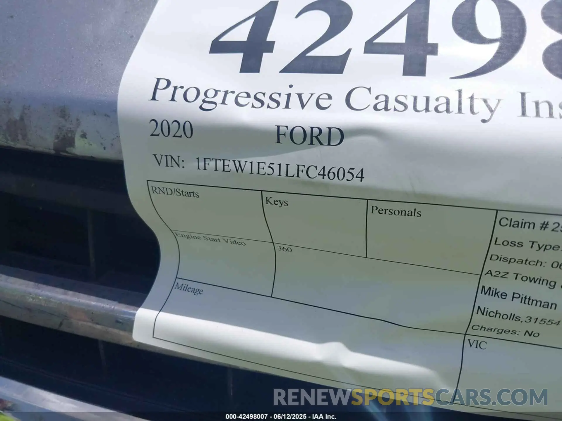 9 Photograph of a damaged car 1FTEW1E51LFC46054 FORD F-150 2020