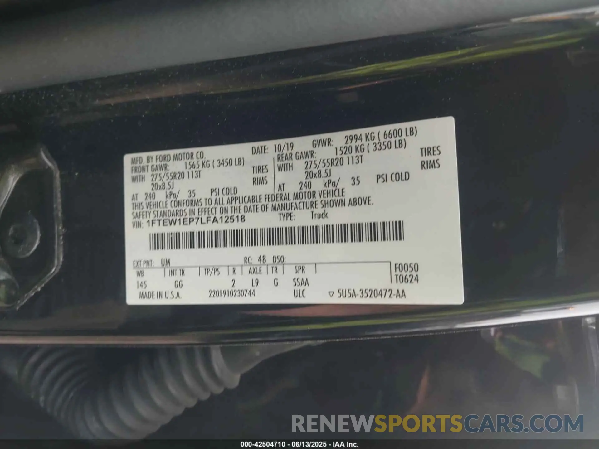 9 Photograph of a damaged car 1FTEW1EP7LFA12518 FORD F-150 2020