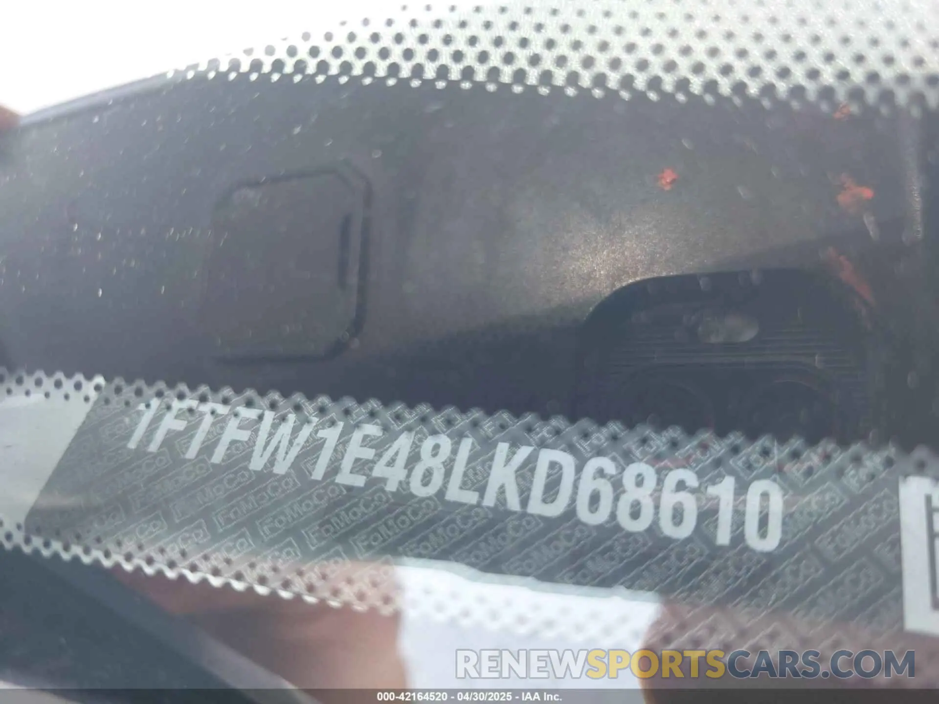 9 Photograph of a damaged car 1FTFW1E48LKD68610 FORD F-150 2020