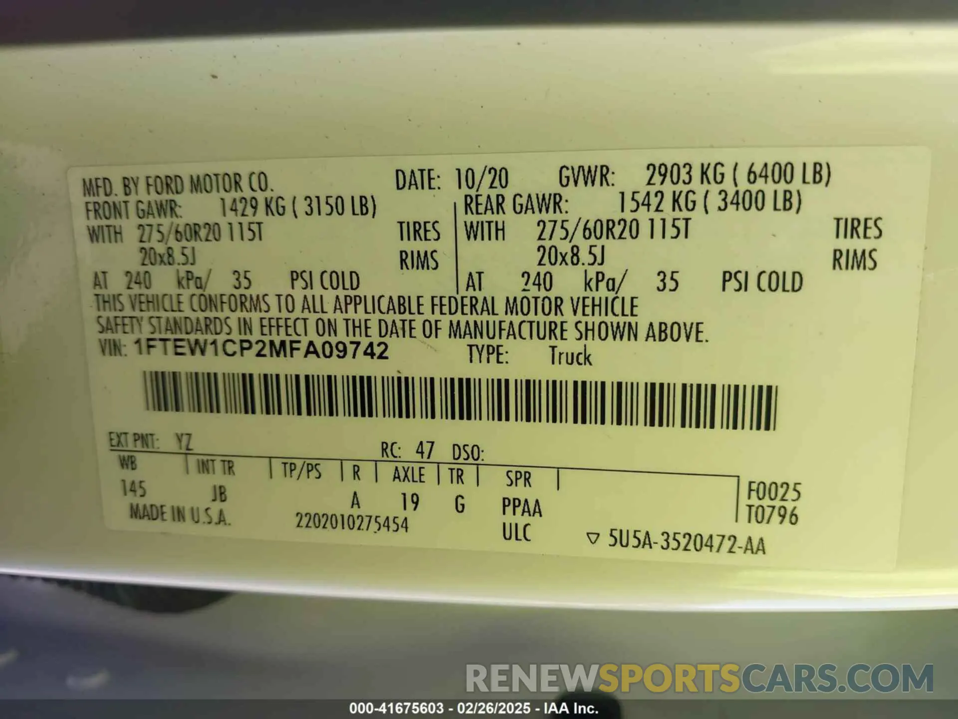 9 Photograph of a damaged car 1FTEW1CP2MFA09742 FORD F-150 2021