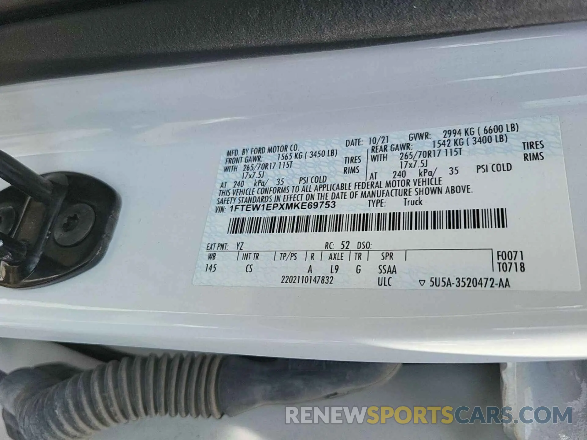 2 Photograph of a damaged car 1FTEW1EPXMKE69753 FORD F-150 2021