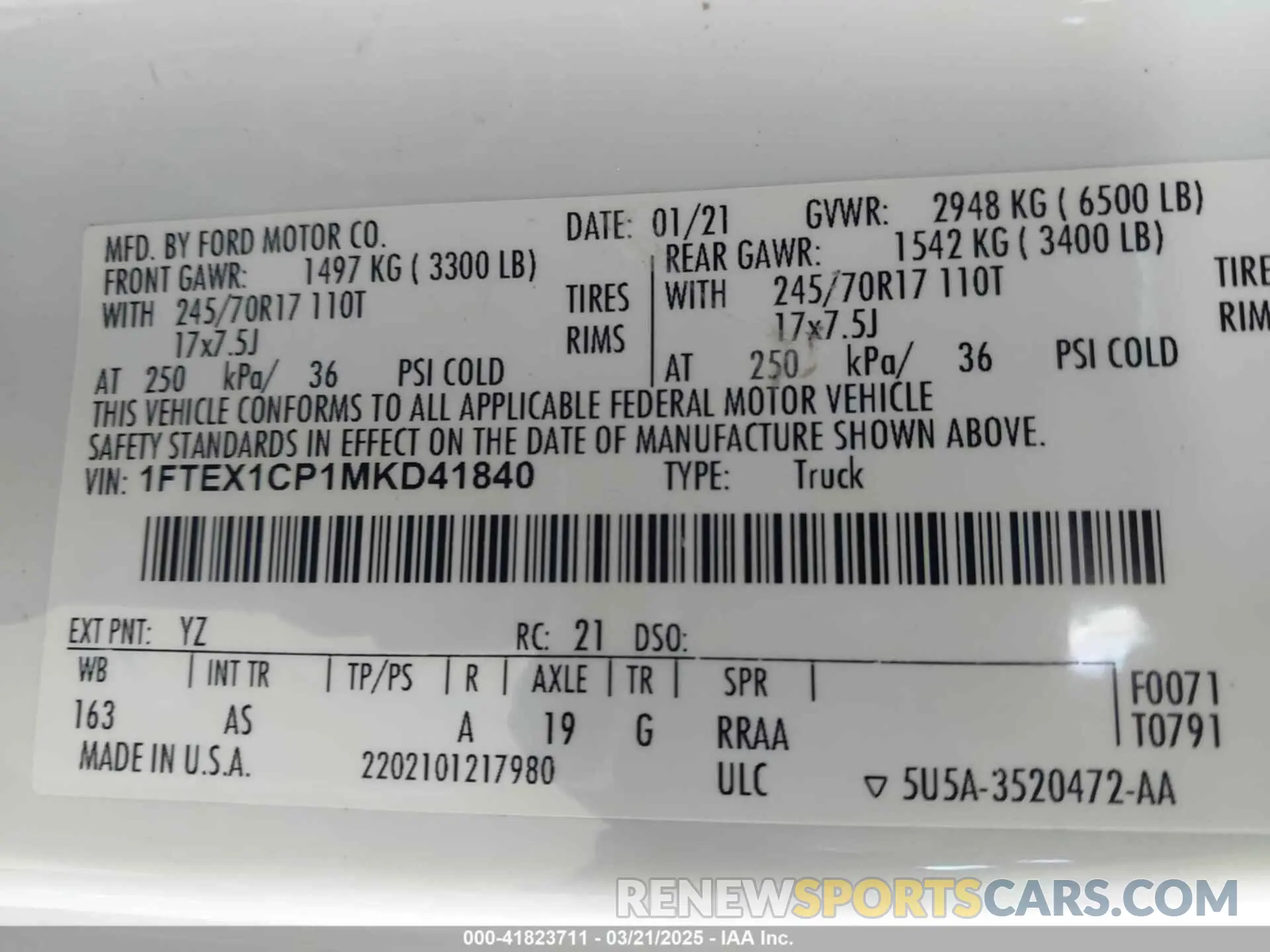 9 Photograph of a damaged car 1FTEX1CP1MKD41840 FORD F-150 2021
