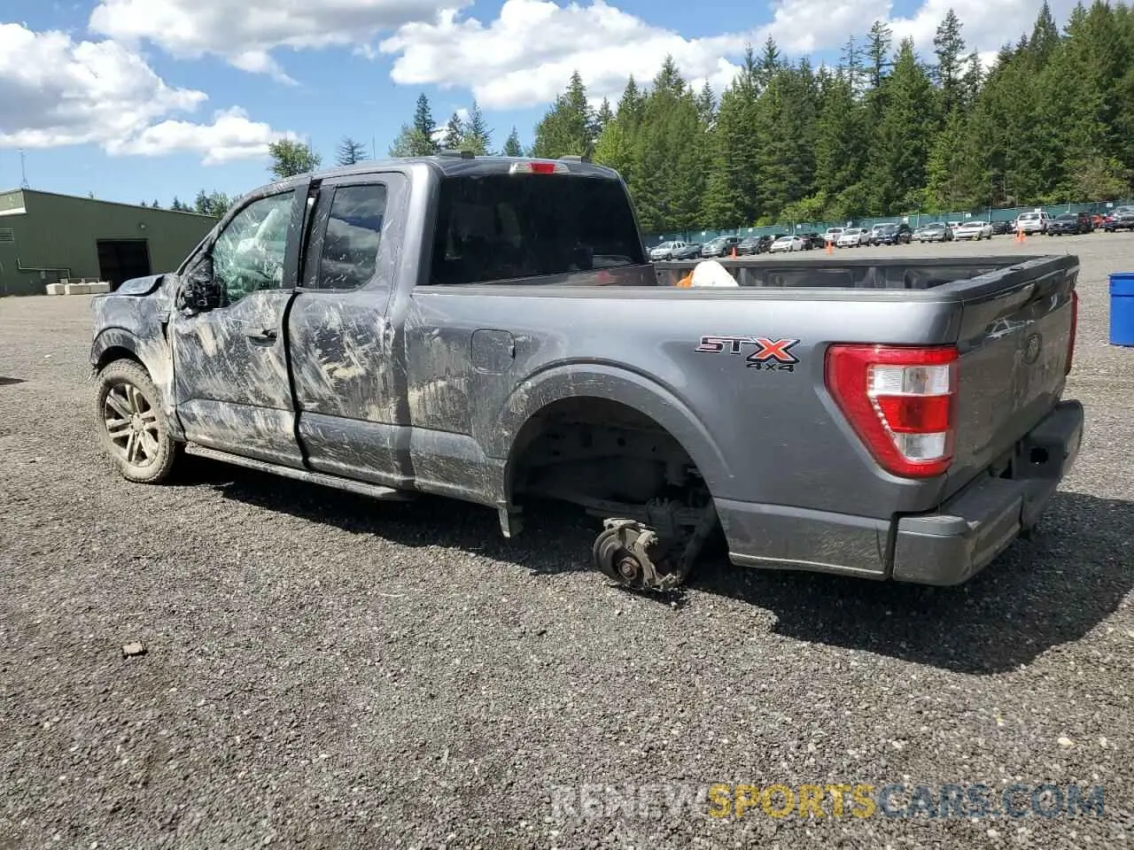 2 Photograph of a damaged car 1FTEX1EP6MFB29277 FORD F-150 2021