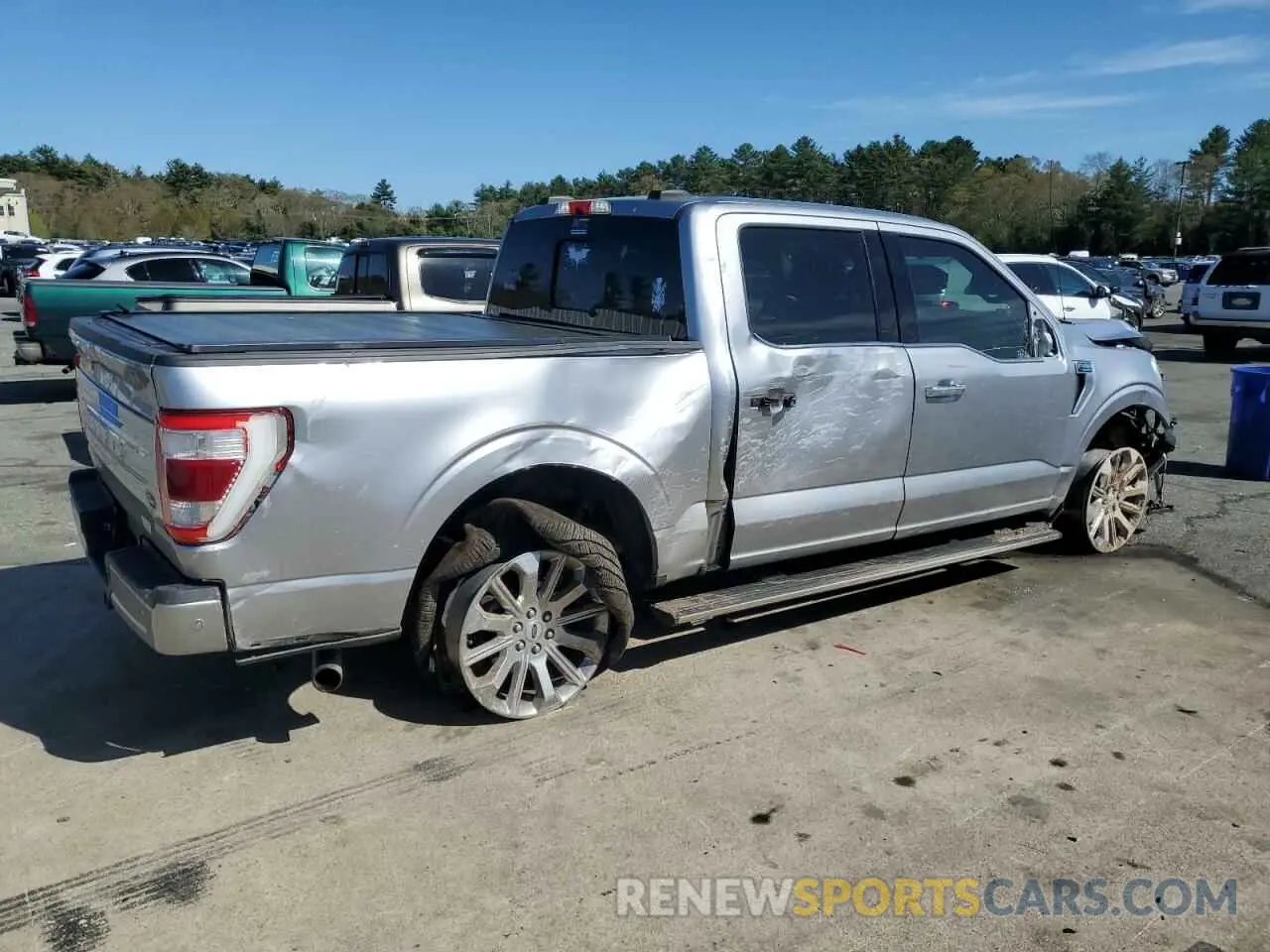 3 Photograph of a damaged car 1FTFW1E87MFA65072 FORD F-150 2021