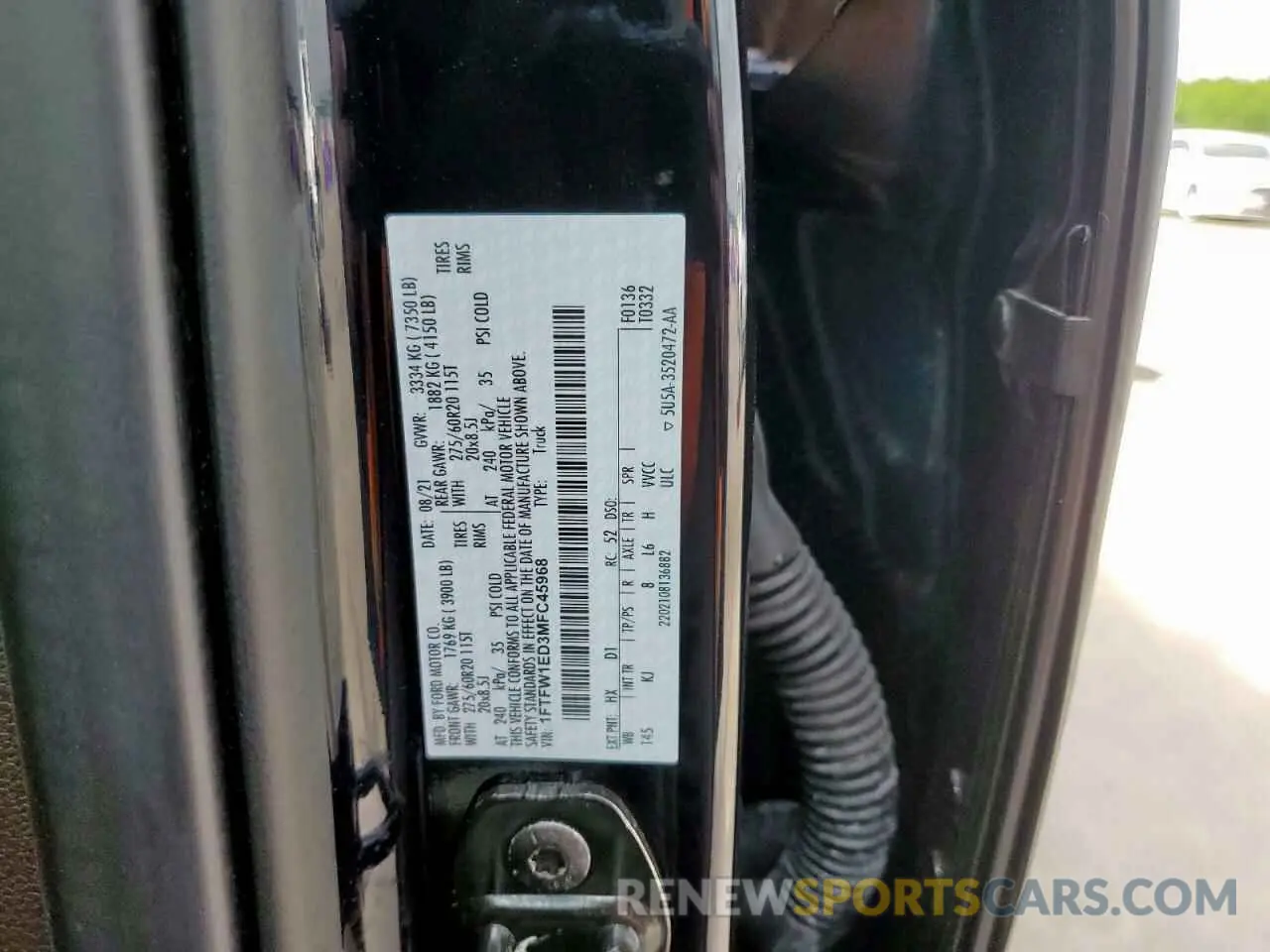 12 Photograph of a damaged car 1FTFW1ED3MFC45968 FORD F-150 2021