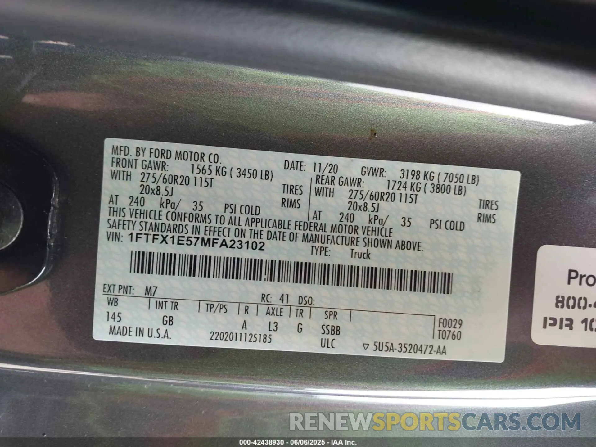 9 Photograph of a damaged car 1FTFX1E57MFA23102 FORD F-150 2021