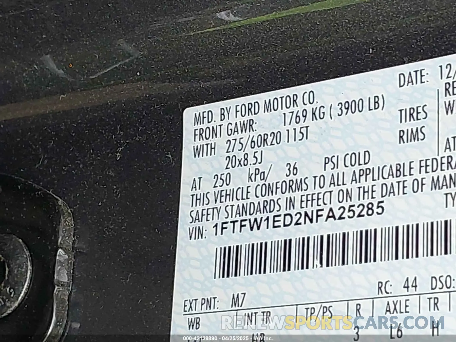 9 Photograph of a damaged car 1FTFW1ED2NFA25285 FORD F-150 2022