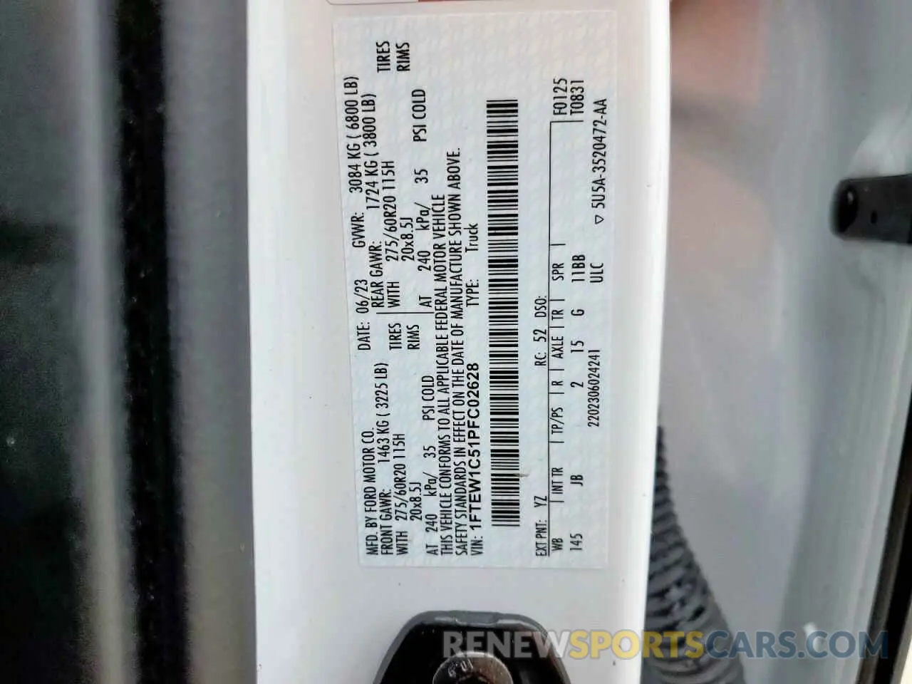 13 Photograph of a damaged car 1FTEW1C51PFC02628 FORD F-150 2023