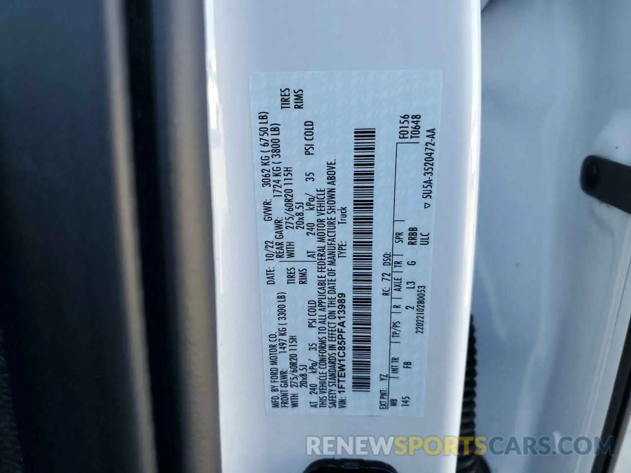 13 Photograph of a damaged car 1FTEW1C85PFA13989 FORD F-150 2023