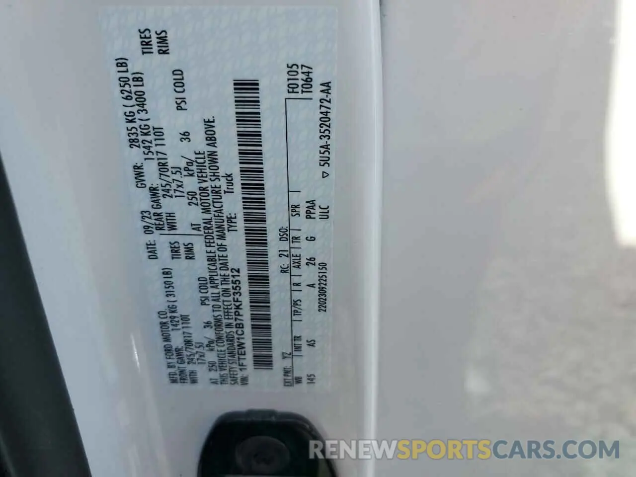 13 Photograph of a damaged car 1FTEW1CB7PKF35512 FORD F-150 2023