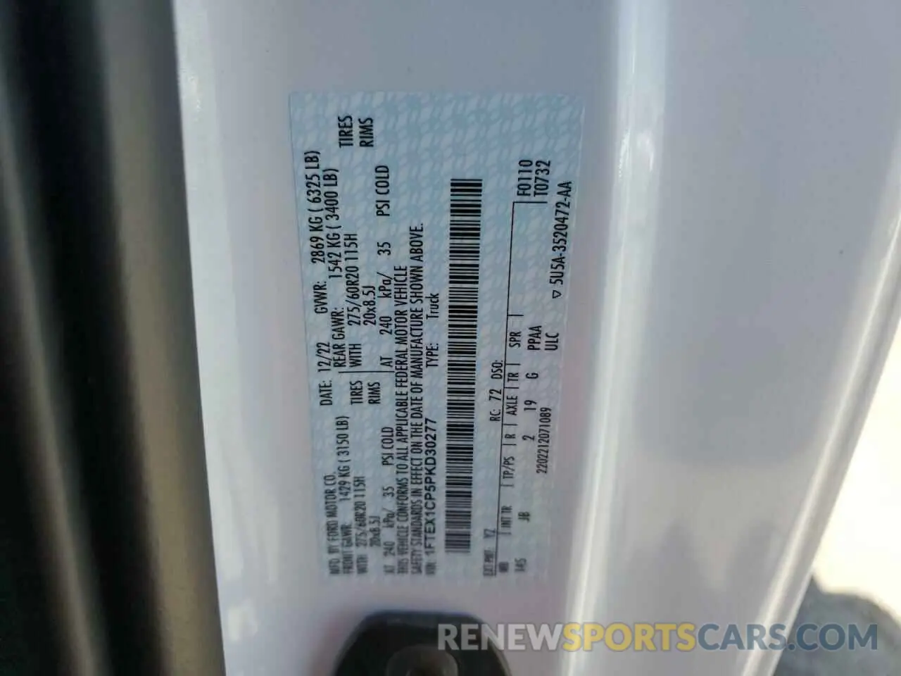 12 Photograph of a damaged car 1FTEX1CP5PKD30277 FORD F-150 2023