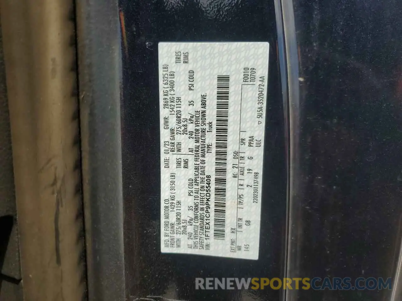 12 Photograph of a damaged car 1FTEX1CP9PKD55408 FORD F-150 2023