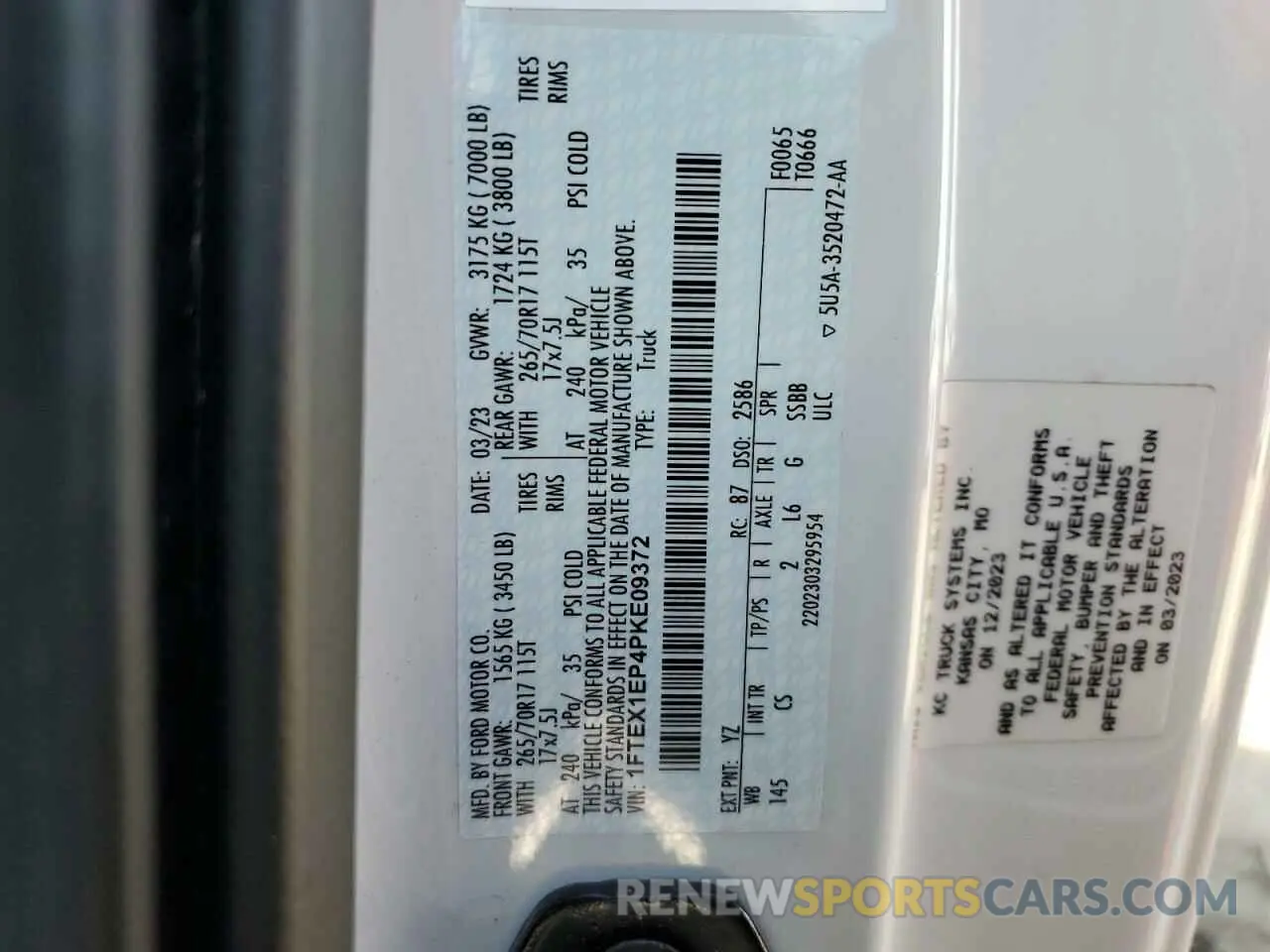 12 Photograph of a damaged car 1FTEX1EP4PKE09372 FORD F-150 2023