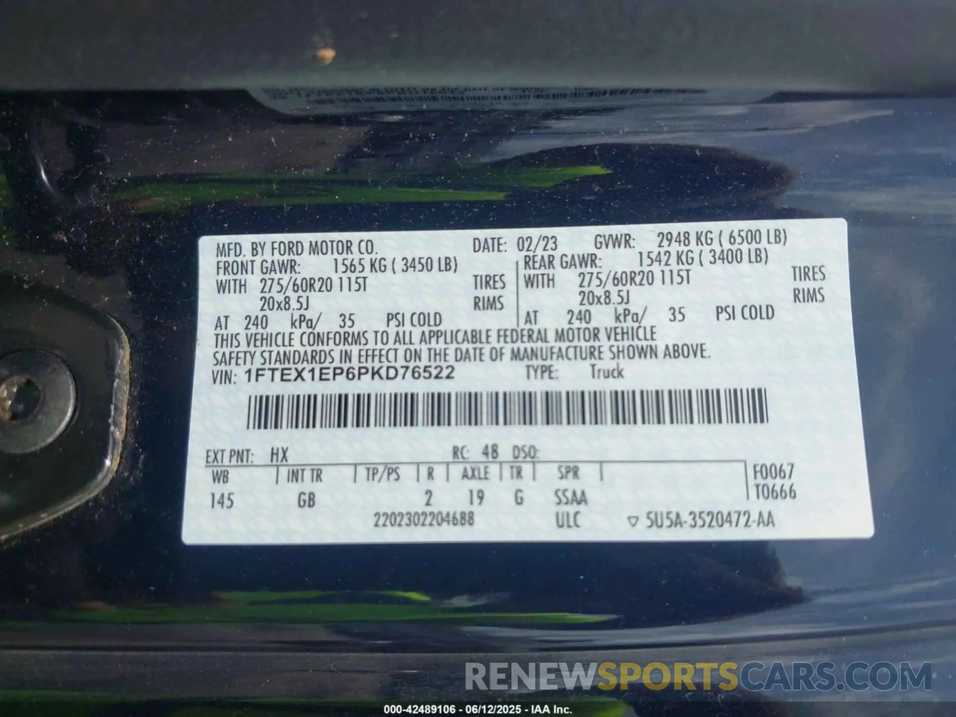 9 Photograph of a damaged car 1FTEX1EP6PKD76522 FORD F-150 2023