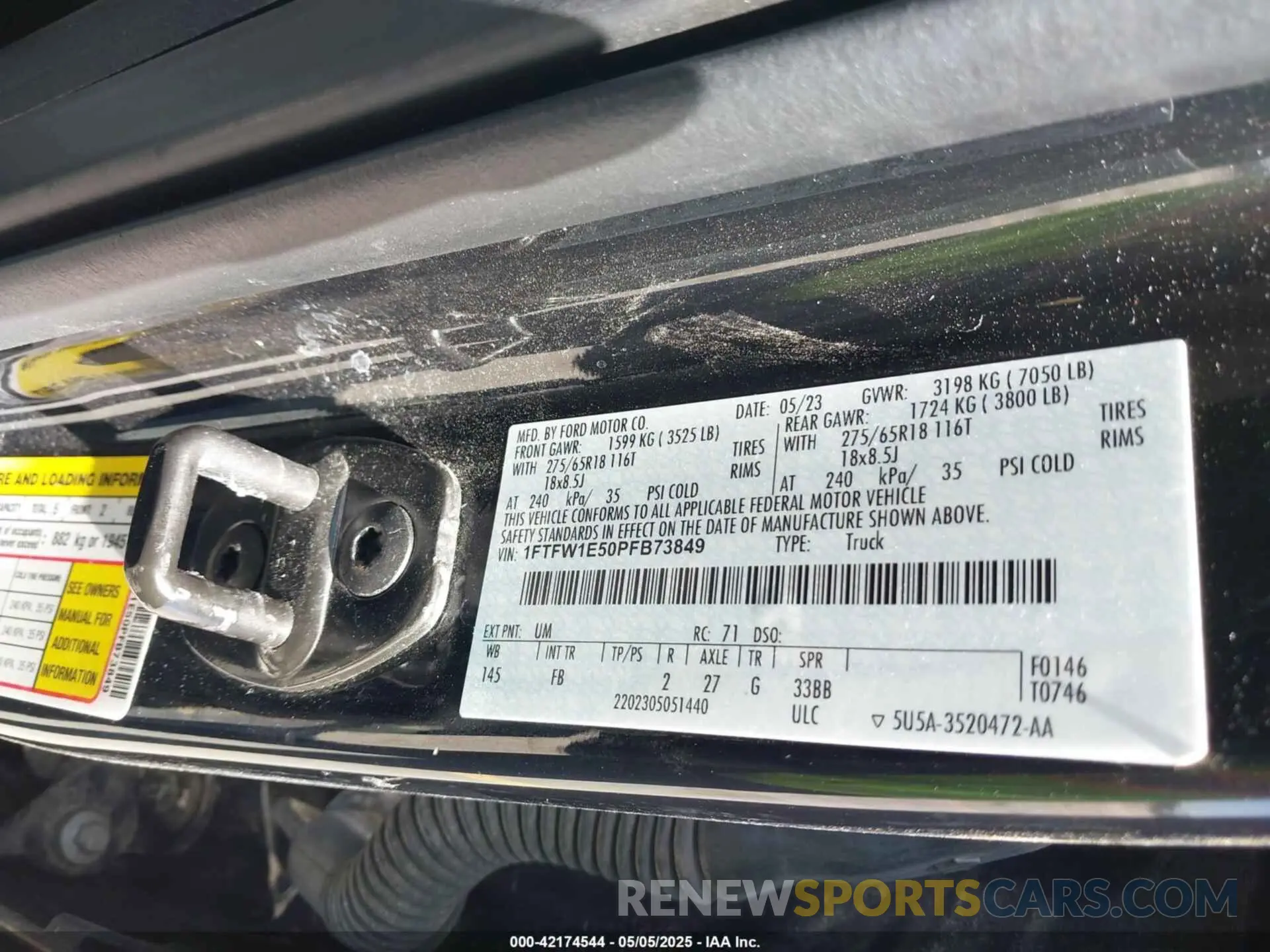 9 Photograph of a damaged car 1FTFW1E50PFB73849 FORD F-150 2023