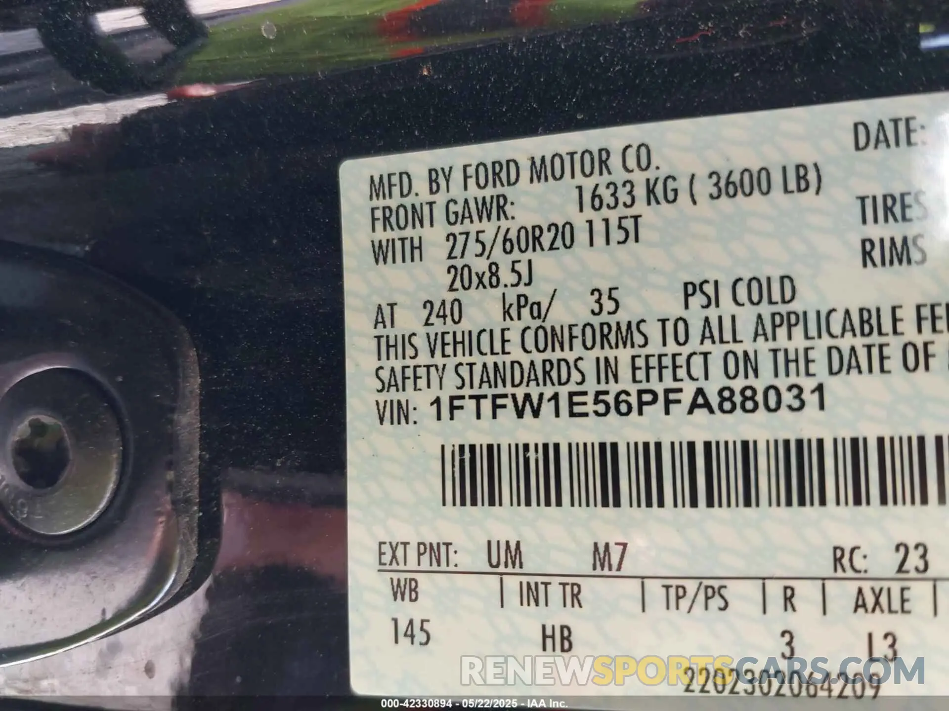 9 Photograph of a damaged car 1FTFW1E56PFA88031 FORD F-150 2023