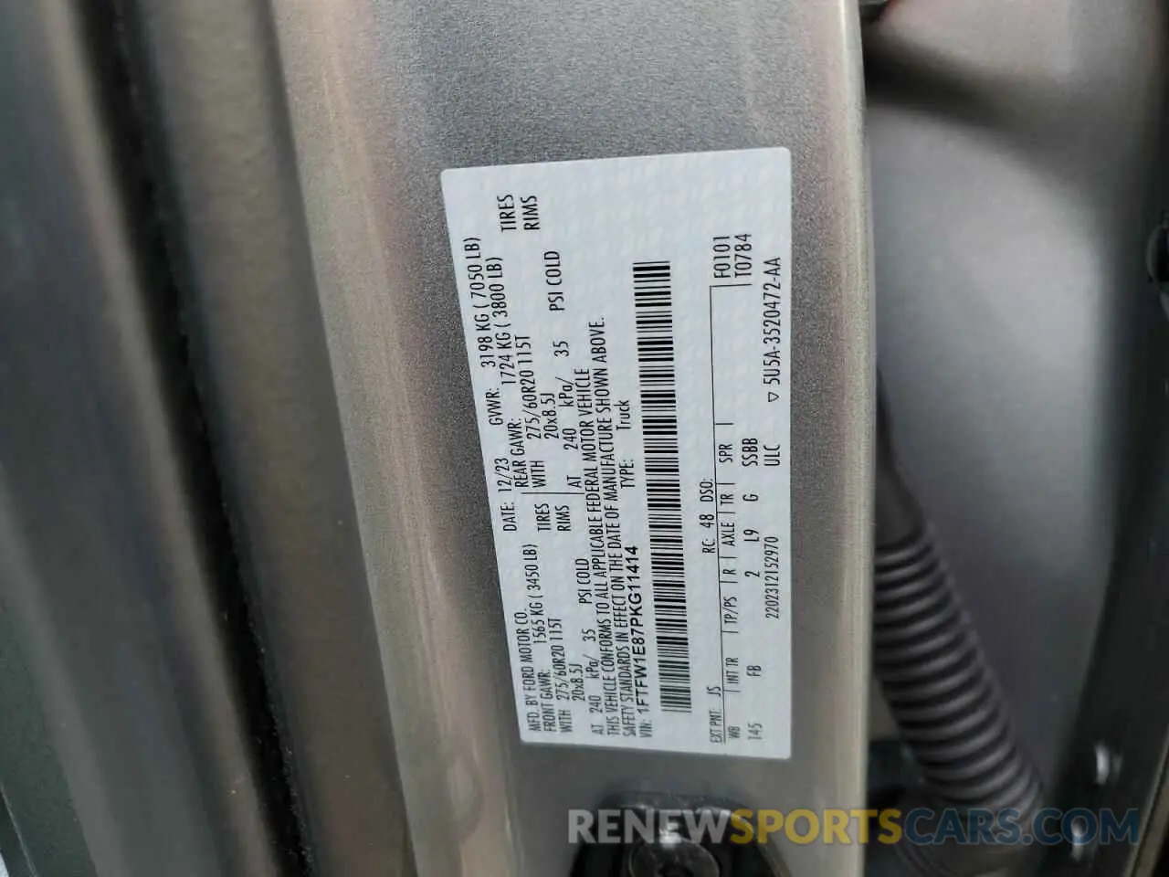 14 Photograph of a damaged car 1FTFW1E87PKG11414 FORD F-150 2023