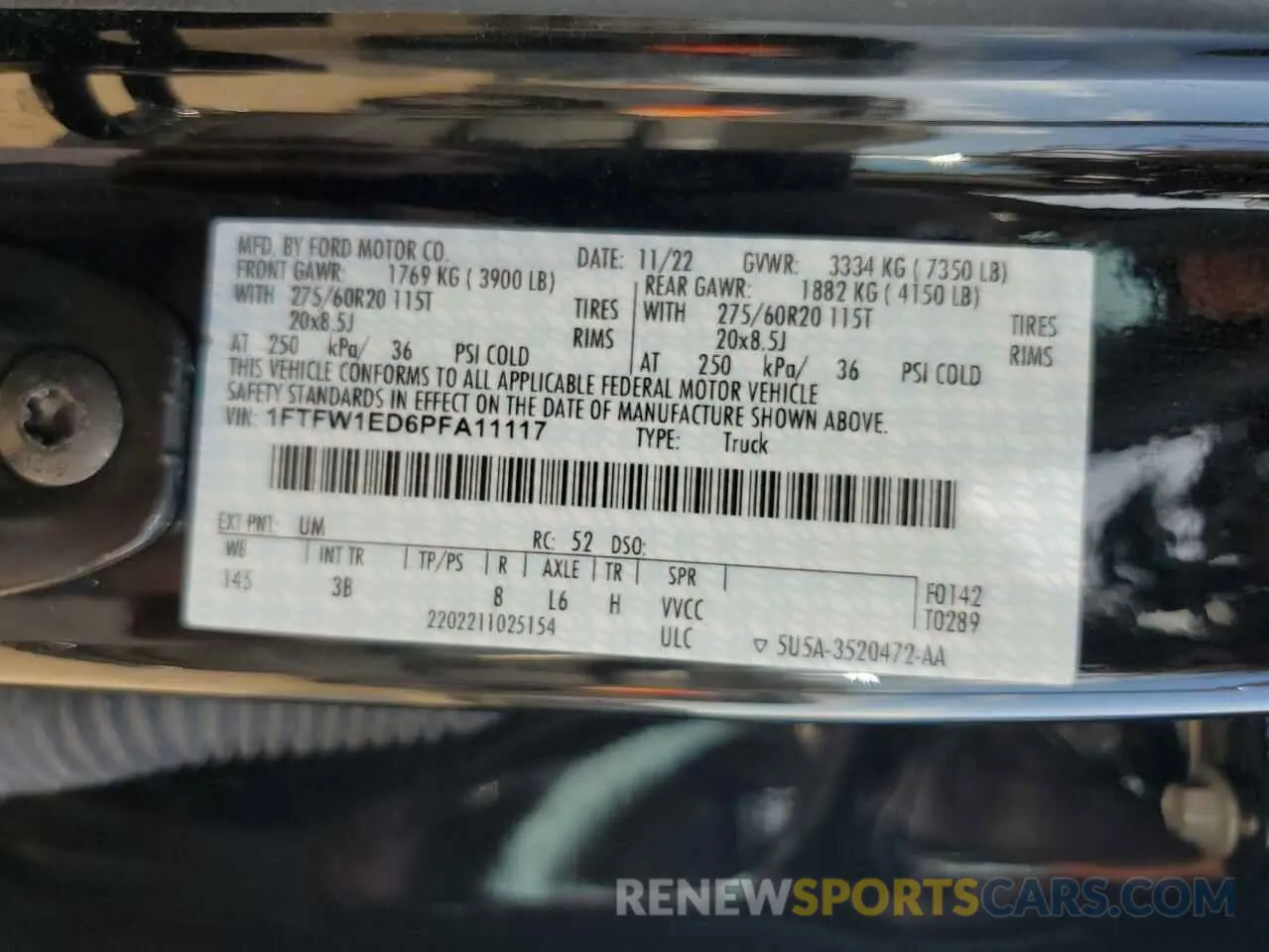 12 Photograph of a damaged car 1FTFW1ED6PFA11117 FORD F-150 2023