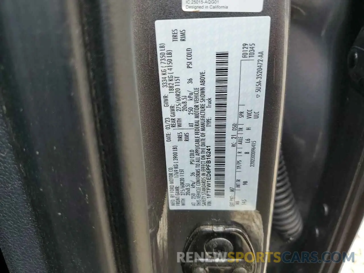 13 Photograph of a damaged car 1FTFW1ED6PFB16241 FORD F-150 2023