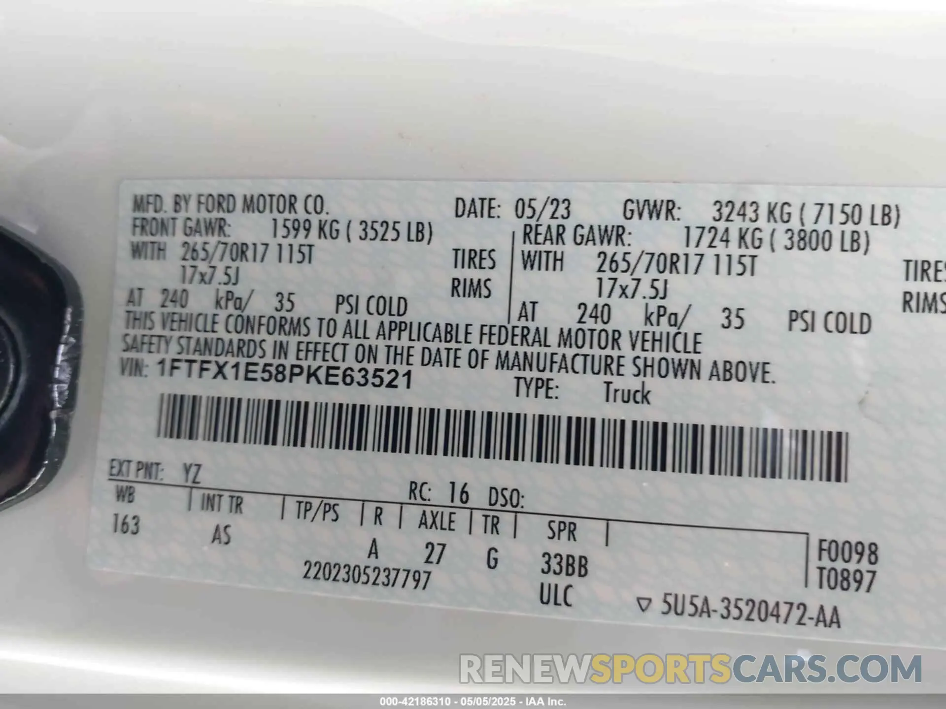9 Photograph of a damaged car 1FTFX1E58PKE63521 FORD F-150 2023