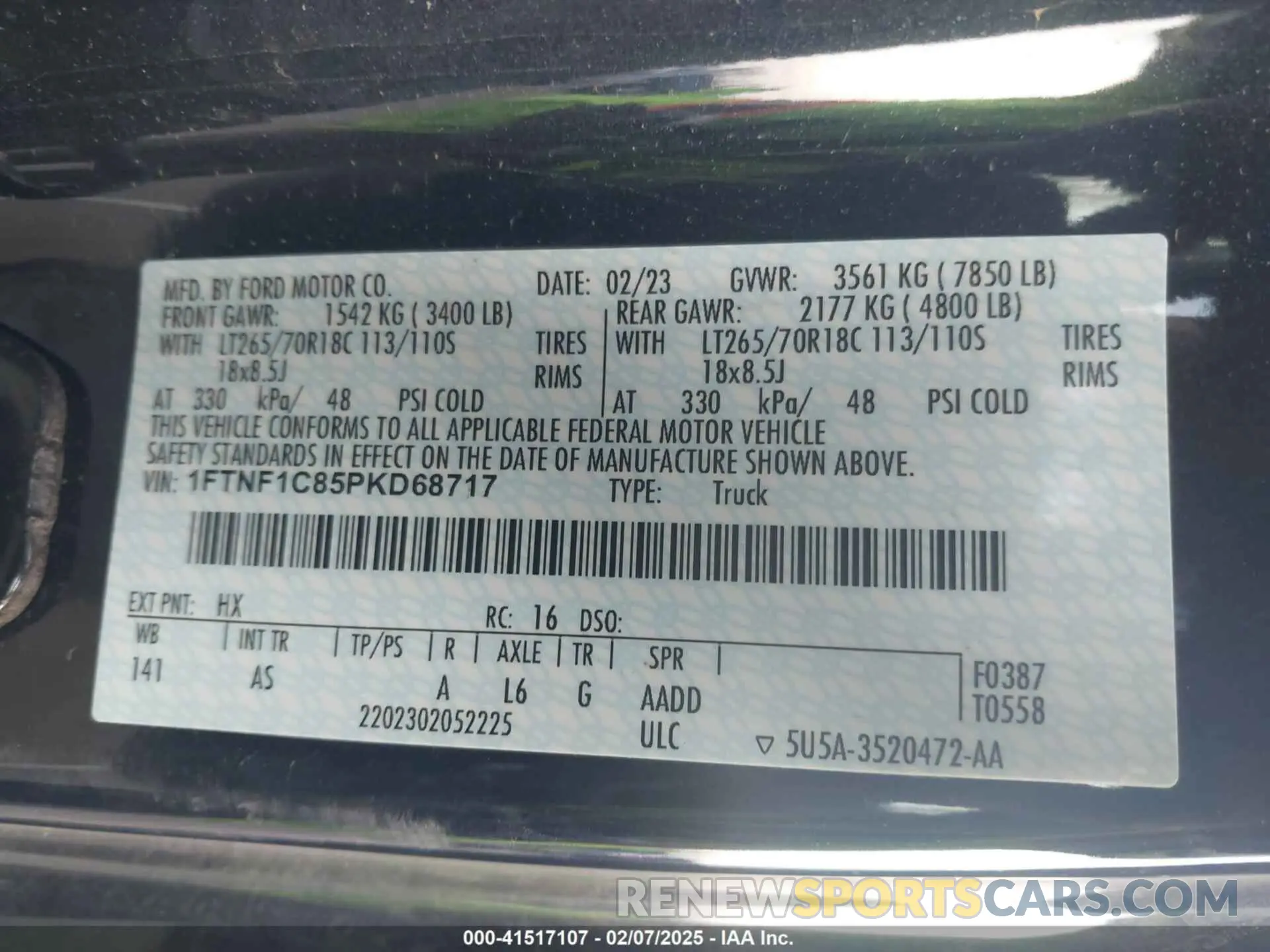 9 Photograph of a damaged car 1FTNF1C85PKD68717 FORD F-150 2023
