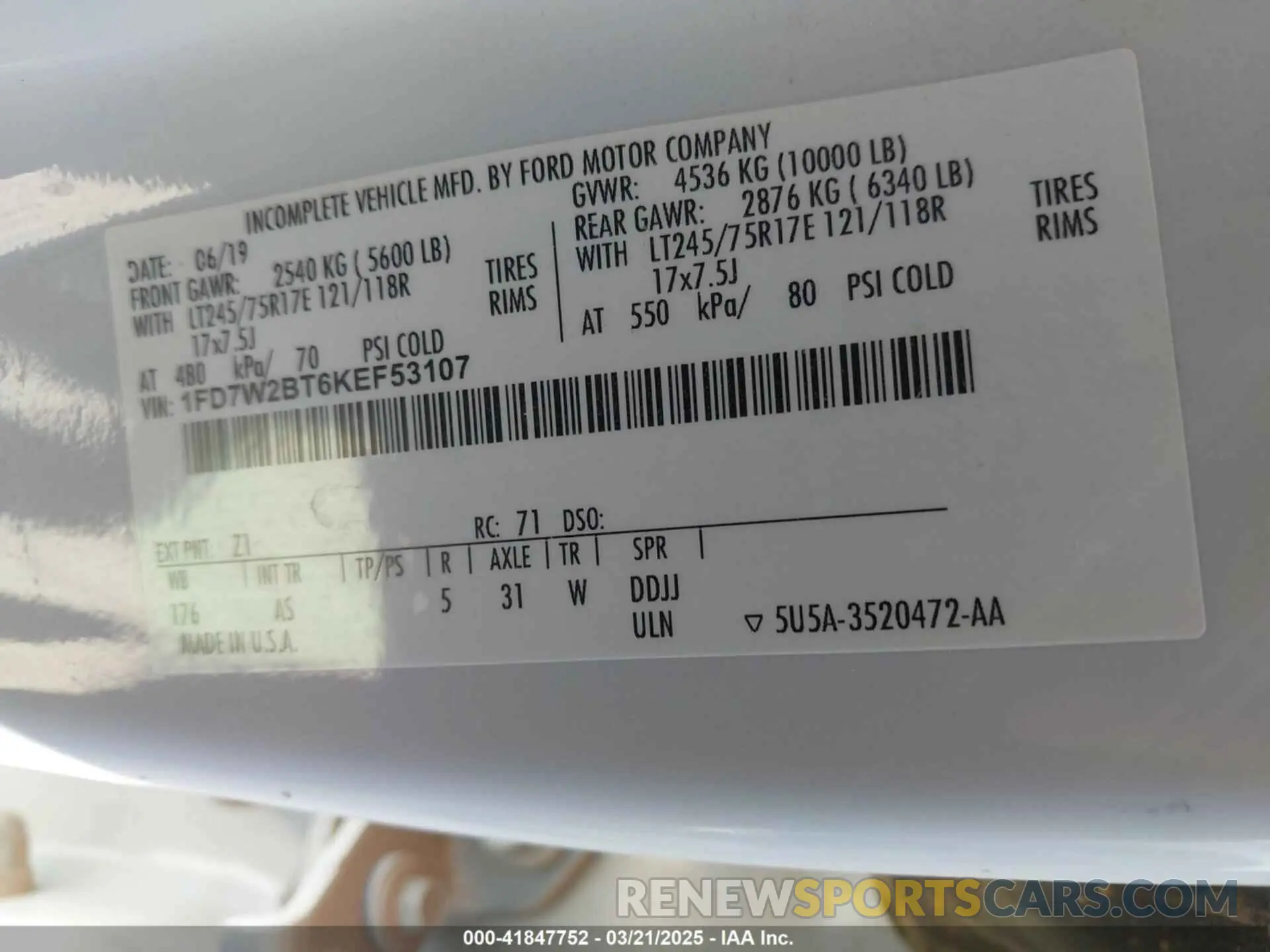 9 Photograph of a damaged car 1FD7W2BT6KEF53107 FORD F-250 2019