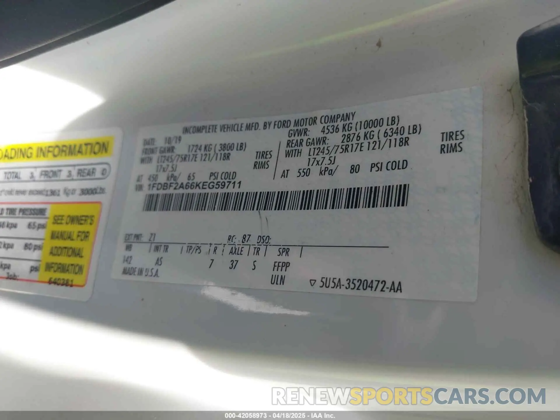 9 Photograph of a damaged car 1FDBF2A66KEG59711 FORD F-250 2019