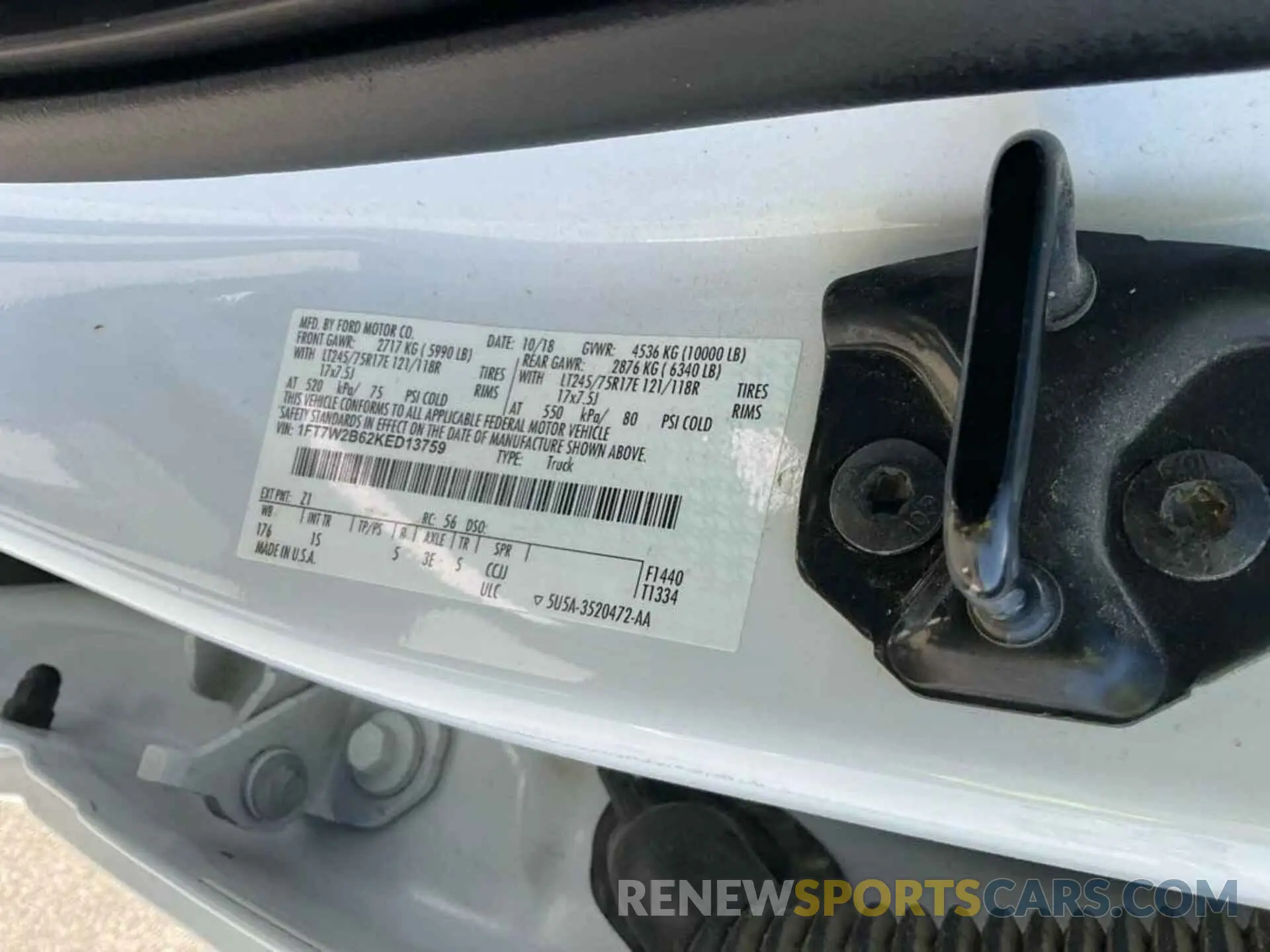 13 Photograph of a damaged car 1FT7W2B62KED13759 FORD F-250 2019