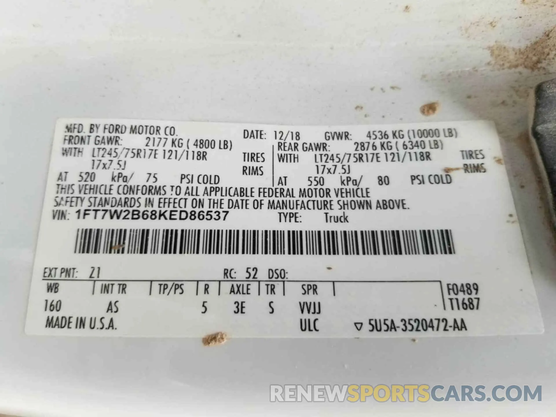 24 Photograph of a damaged car 1FT7W2B68KED86537 FORD F-250 2019