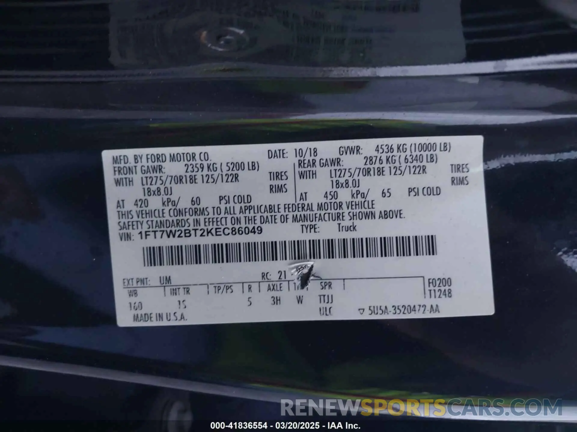 9 Photograph of a damaged car 1FT7W2BT2KEC86049 FORD F-250 2019
