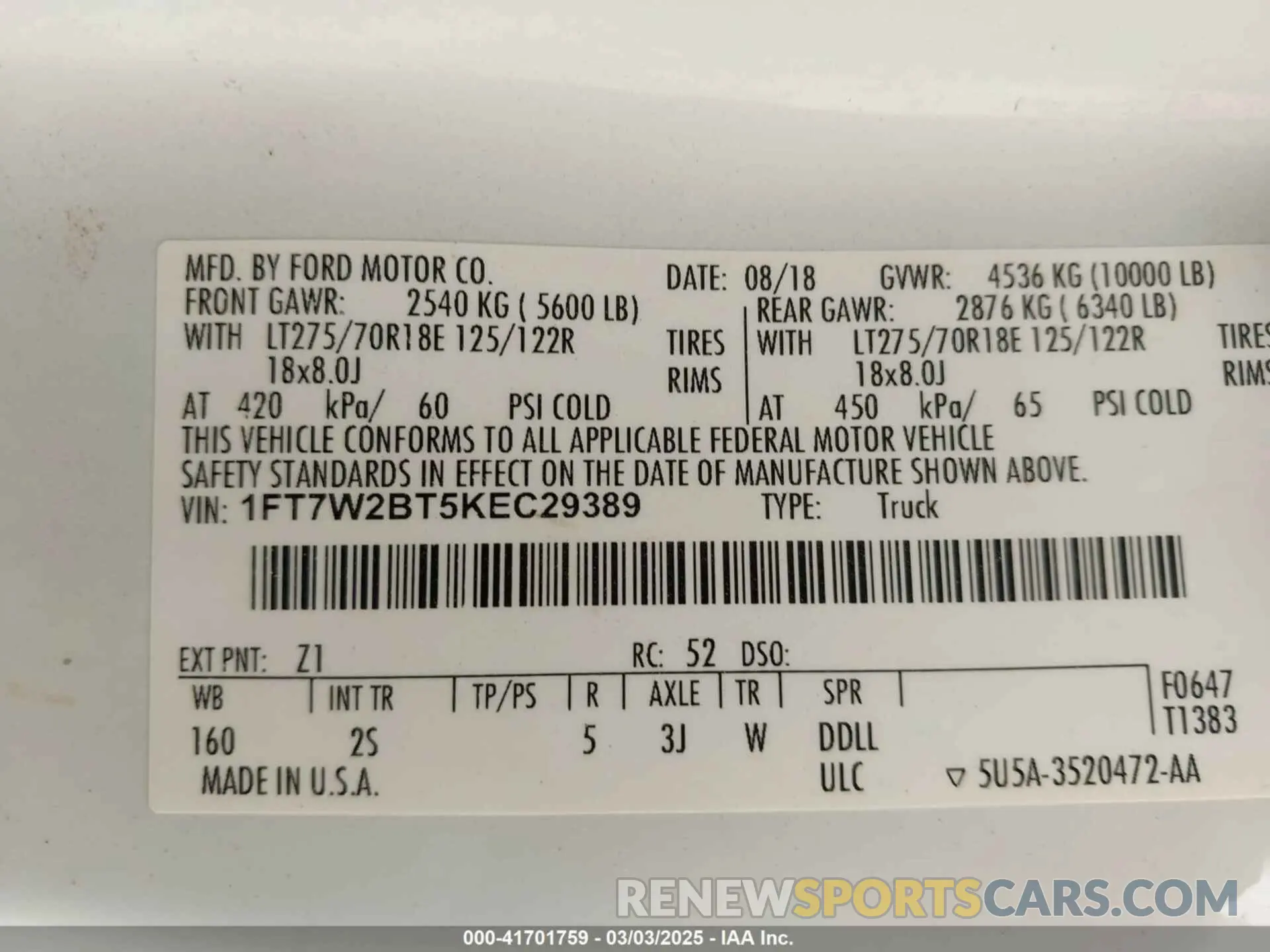 9 Photograph of a damaged car 1FT7W2BT5KEC29389 FORD F-250 2019