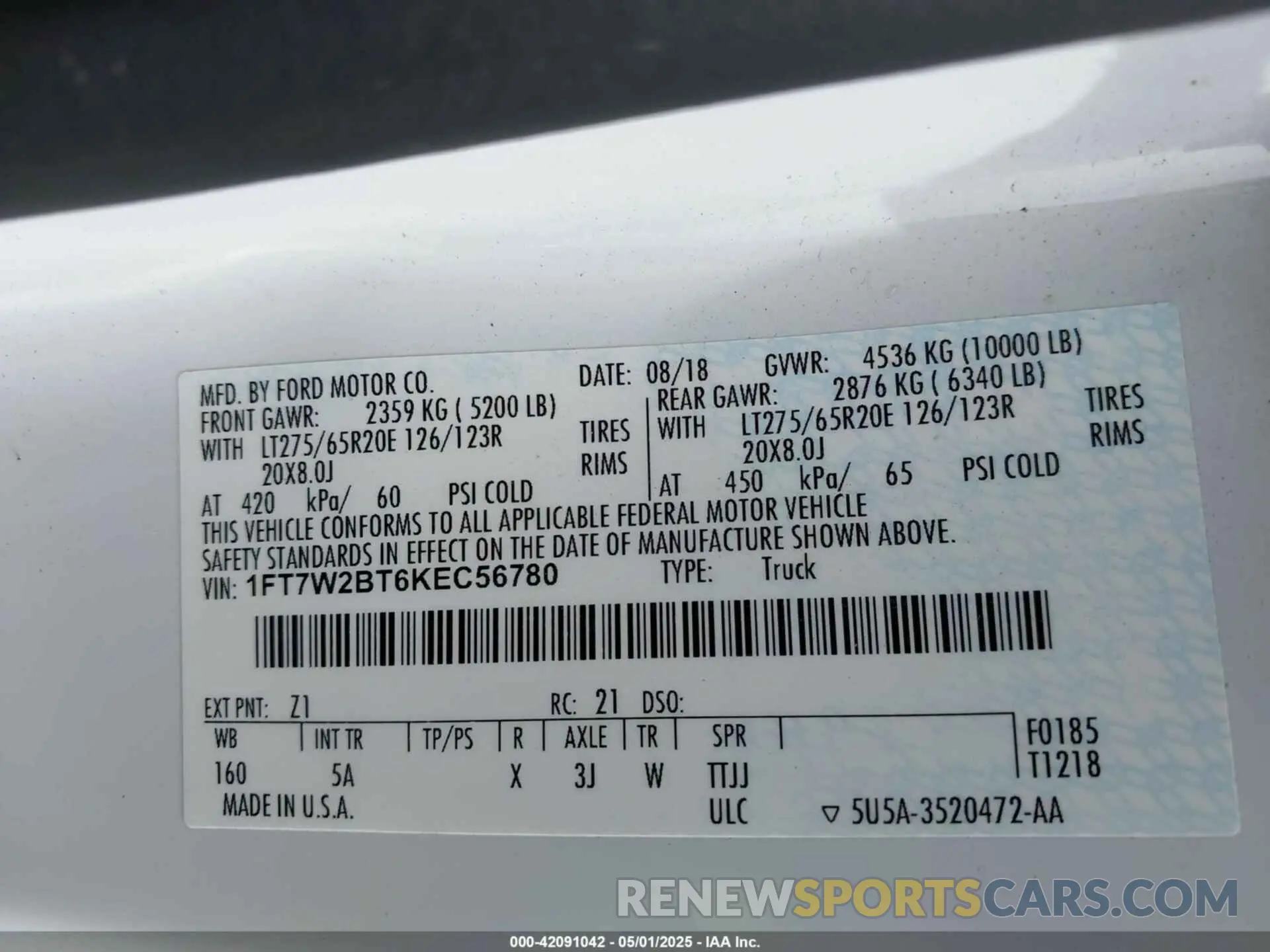 9 Photograph of a damaged car 1FT7W2BT6KEC56780 FORD F-250 2019