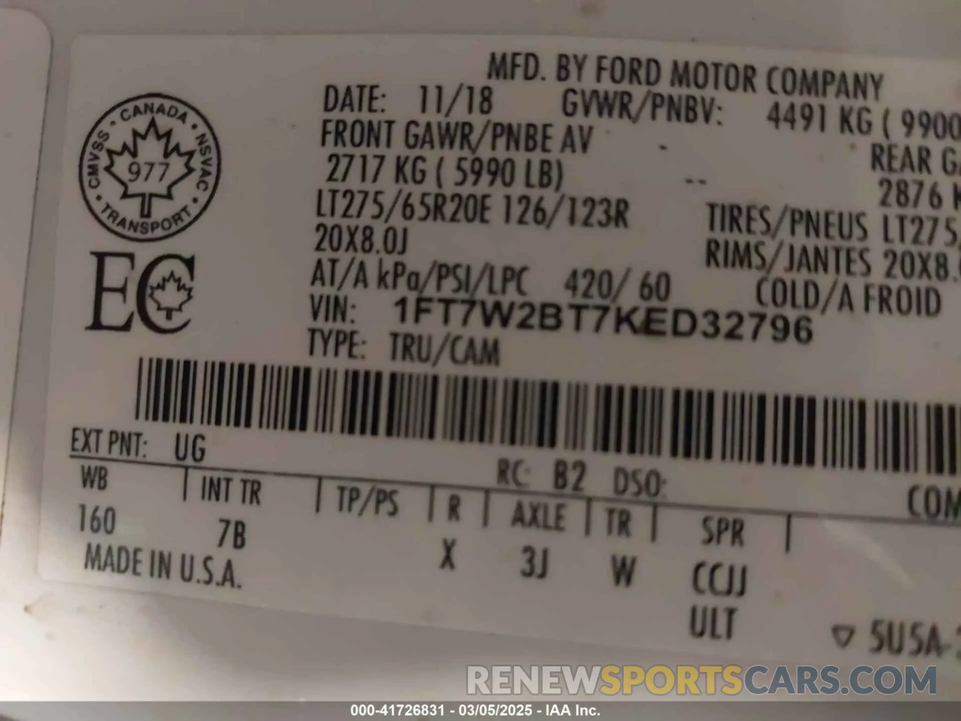 9 Photograph of a damaged car 1FT7W2BT7KED32796 FORD F-250 2019
