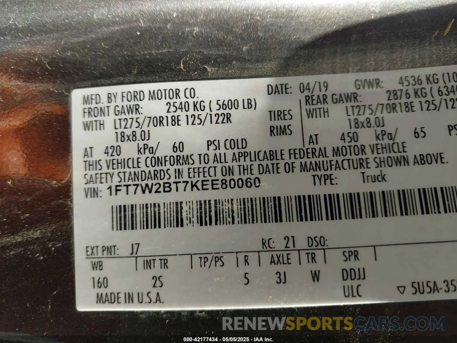9 Photograph of a damaged car 1FT7W2BT7KEE80060 FORD F-250 2019