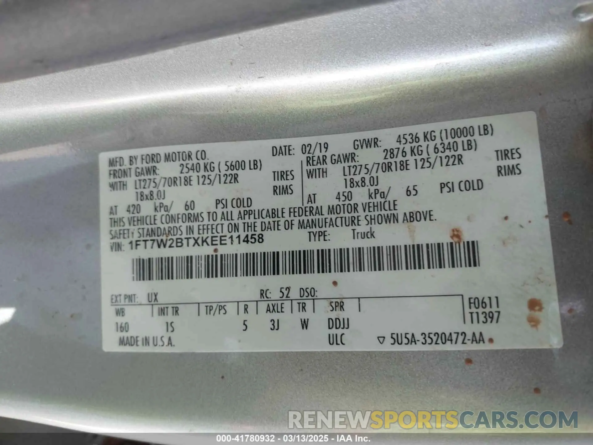 9 Photograph of a damaged car 1FT7W2BTXKEE11458 FORD F-250 2019