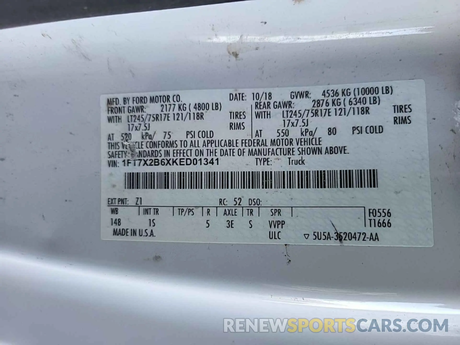 27 Photograph of a damaged car 1FT7X2B6XKED01341 FORD F-250 2019
