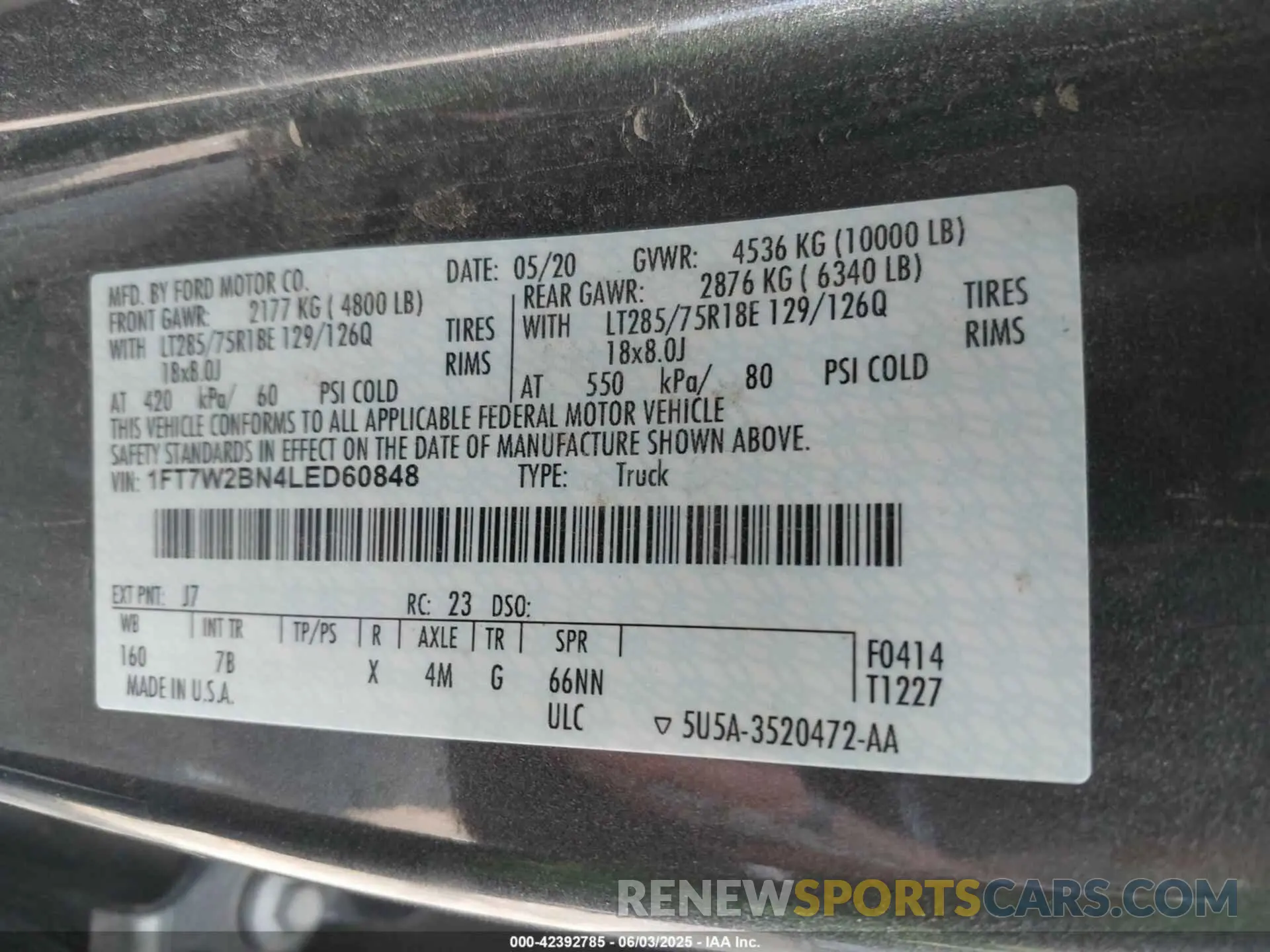 9 Photograph of a damaged car 1FT7W2BN4LED60848 FORD F-250 2020