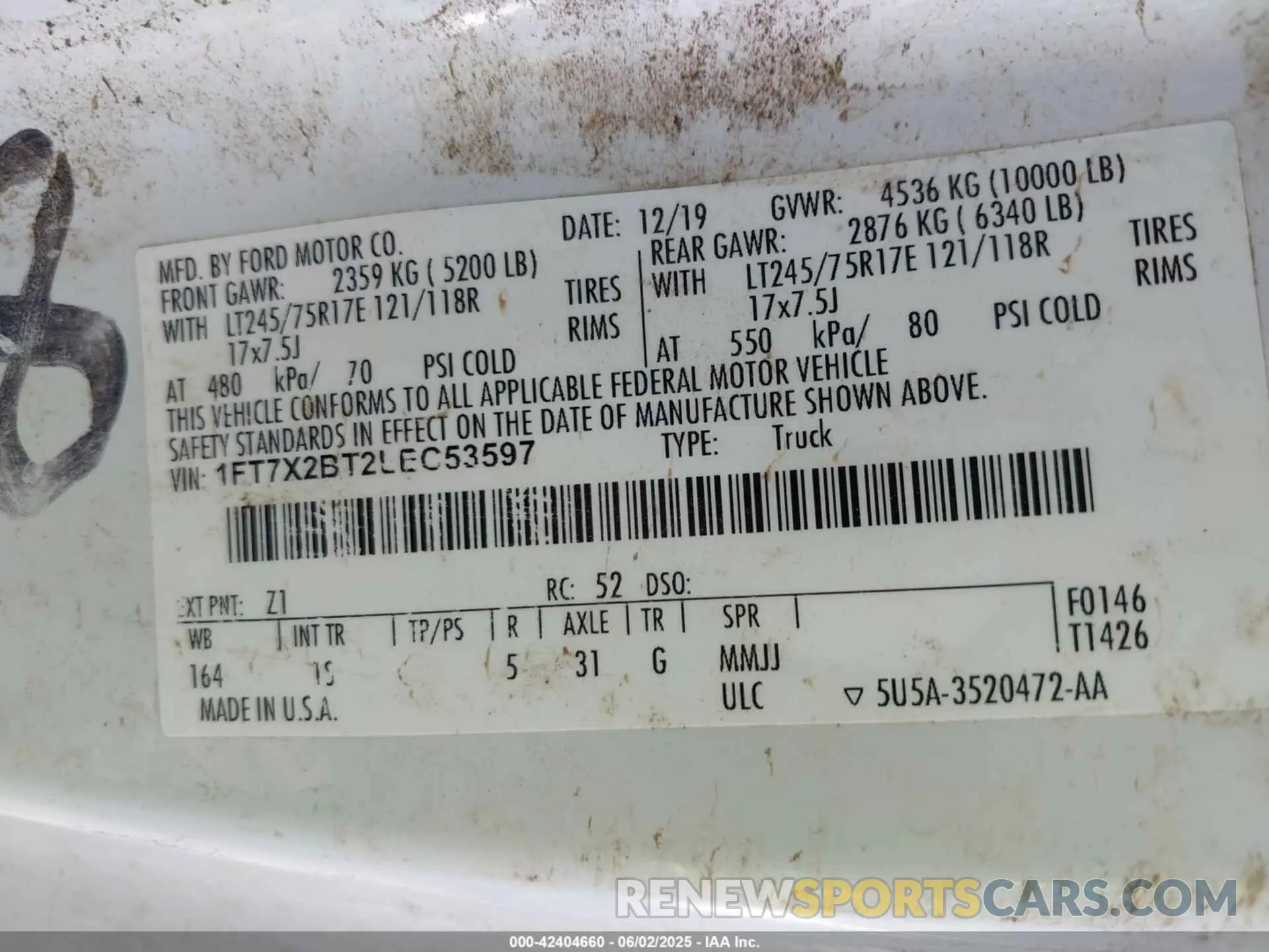 9 Photograph of a damaged car 1FT7X2BT2LEC53597 FORD F-250 2020
