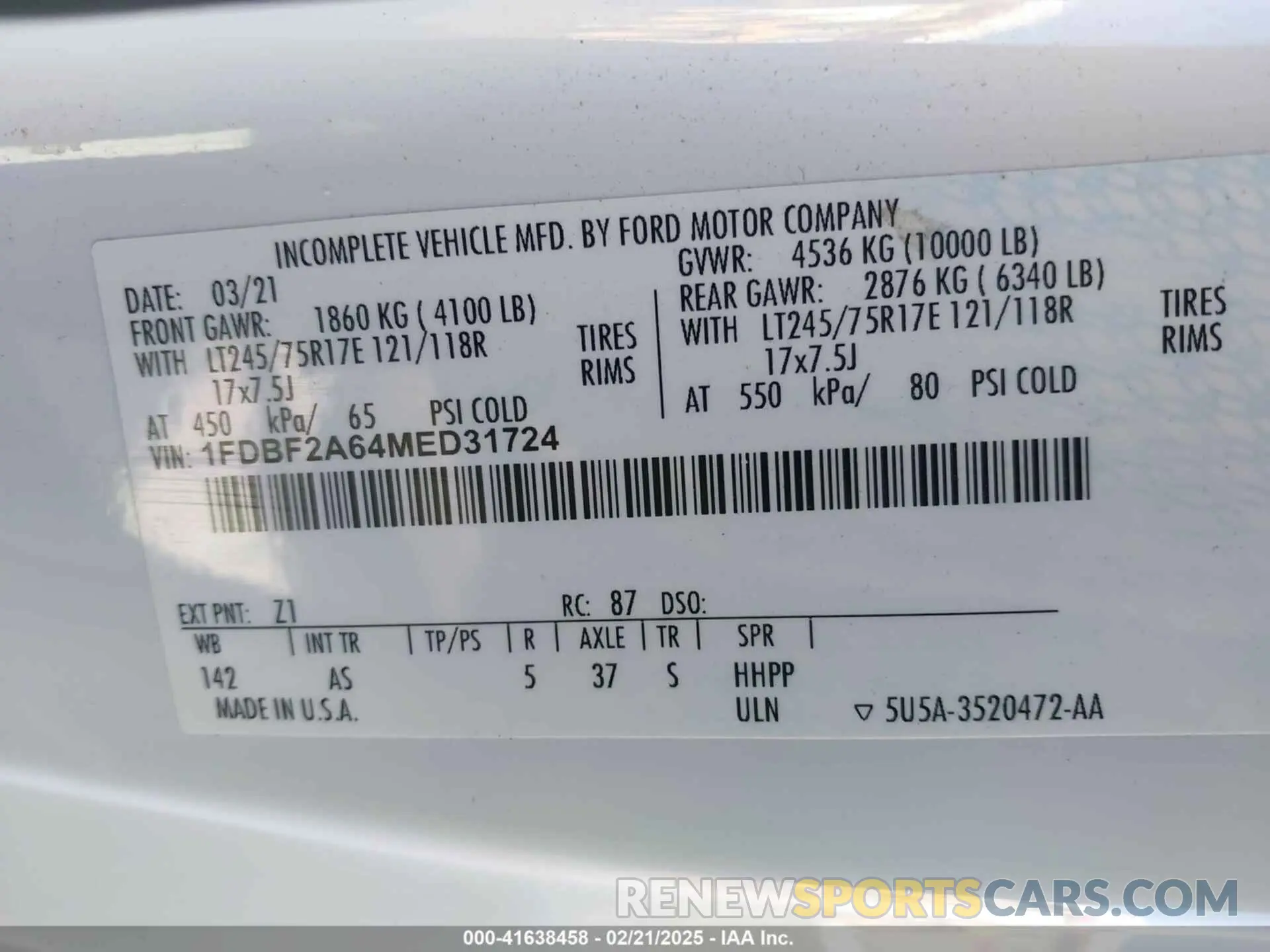 9 Photograph of a damaged car 1FDBF2A64MED31724 FORD F-250 2021