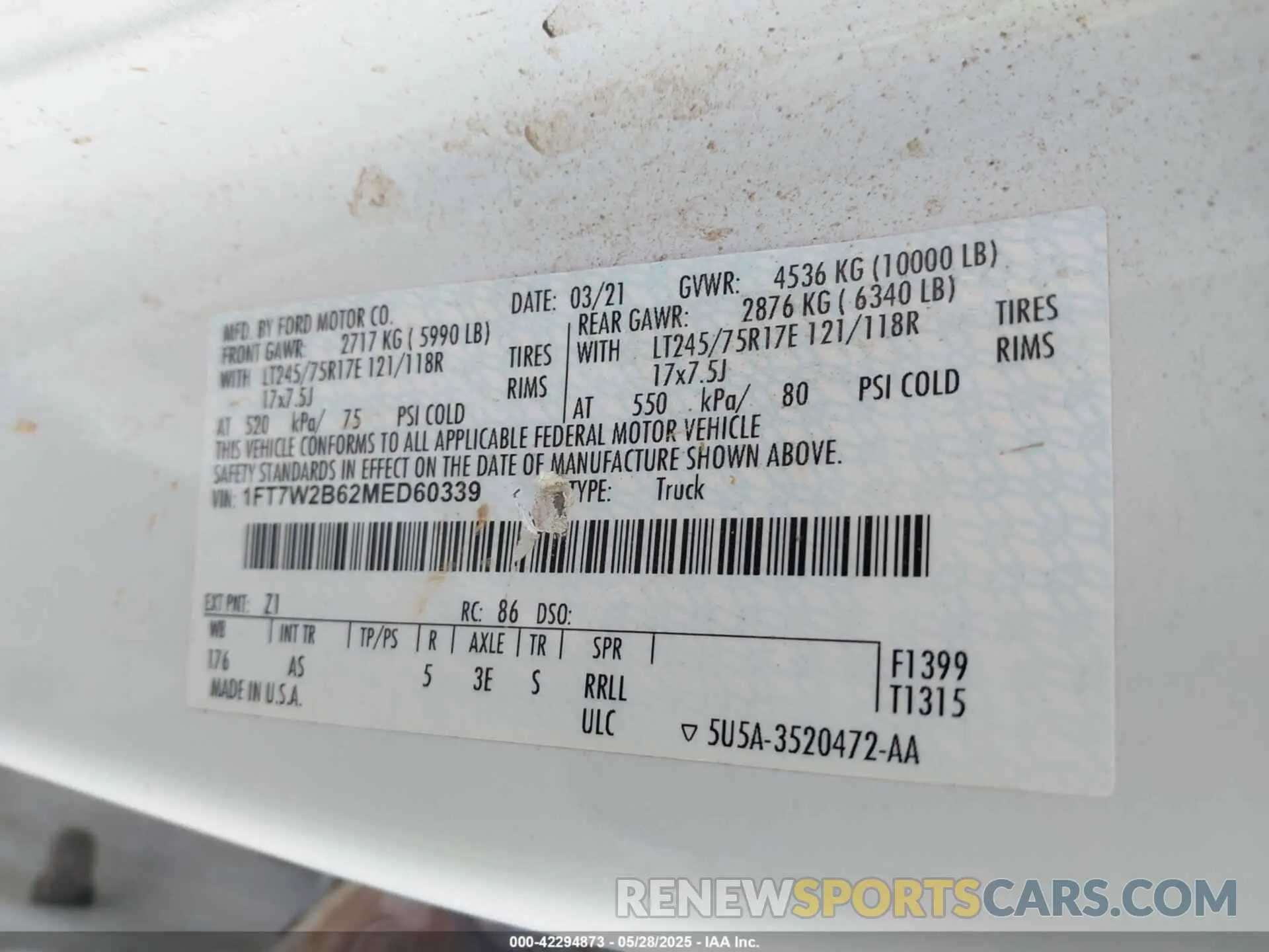 9 Photograph of a damaged car 1FT7W2B62MED60339 FORD F-250 2021