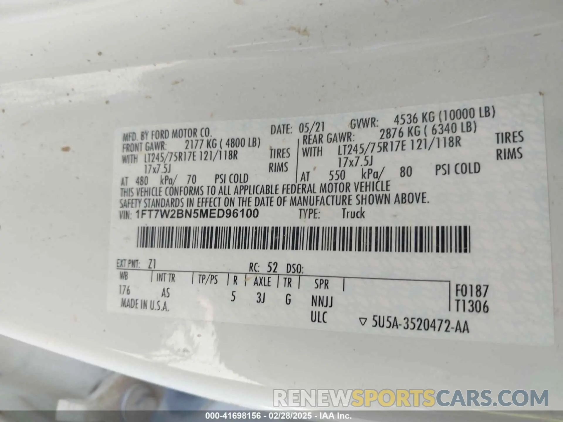 9 Photograph of a damaged car 1FT7W2BN5MED96100 FORD F-250 2021