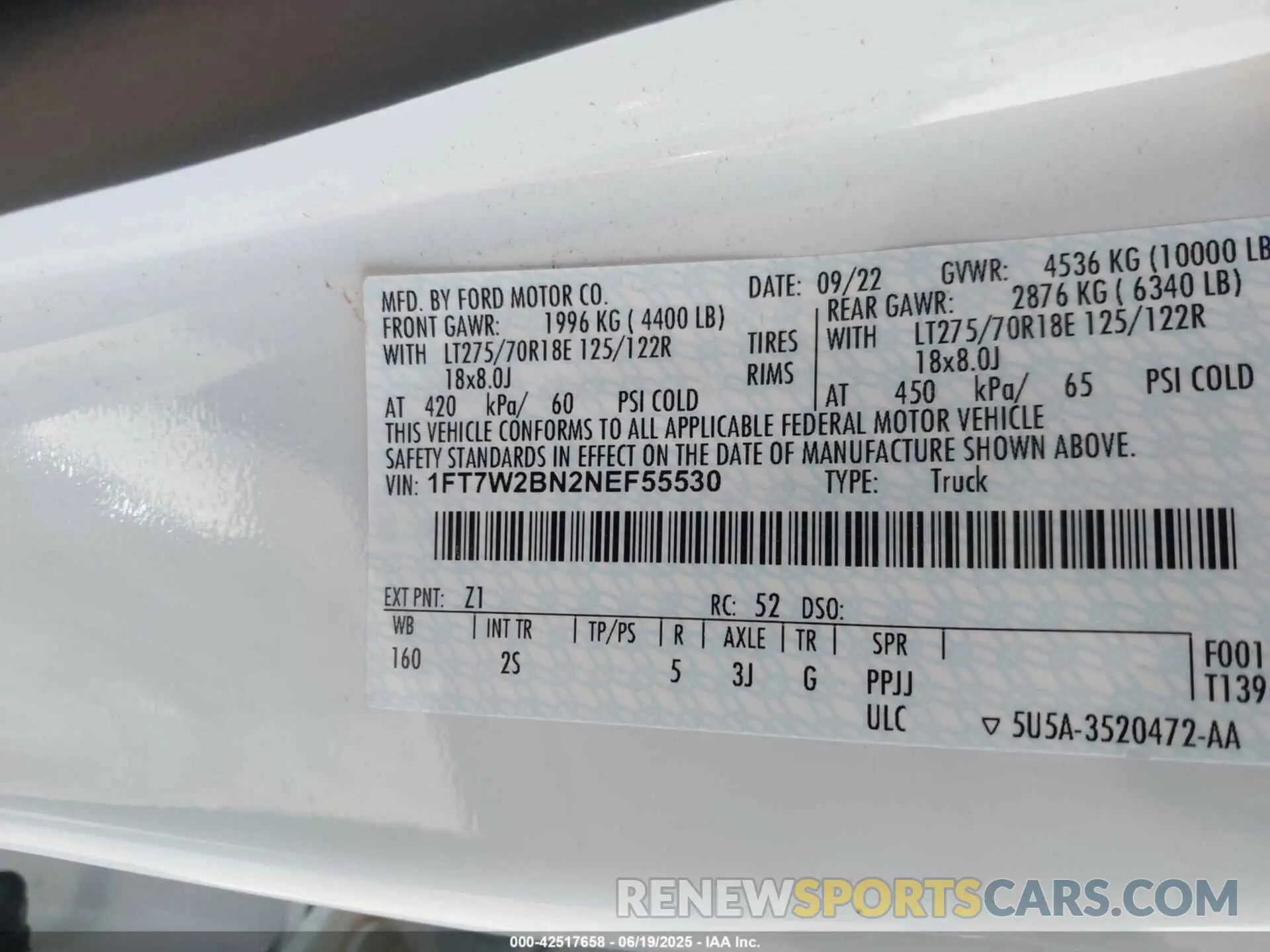 9 Photograph of a damaged car 1FT7W2BN2NEF55530 FORD F-250 2022