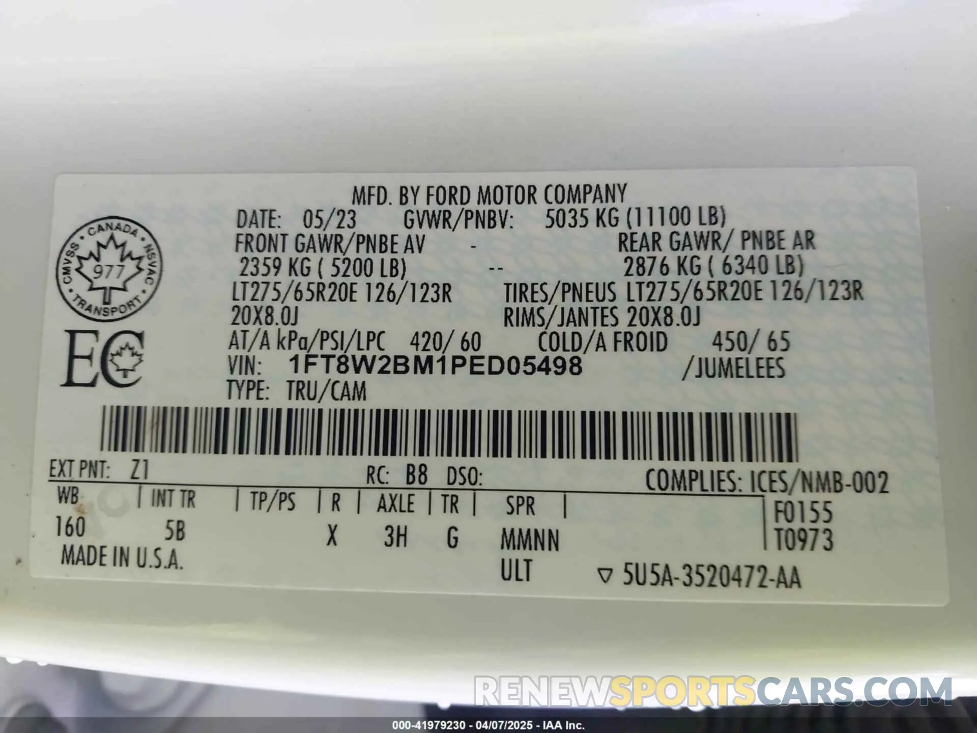 9 Photograph of a damaged car 1FT8W2BM1PED05498 FORD F-250 2023